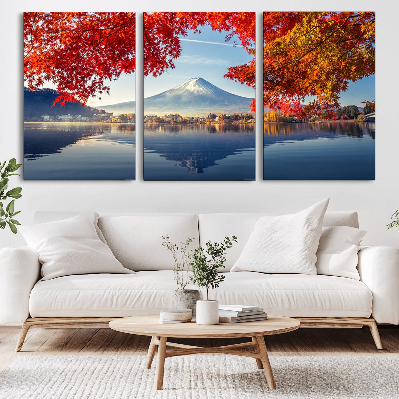 -Mount Fuji Canvas Wall Art Japan Autumn Mountain Canvas Print Wall Art