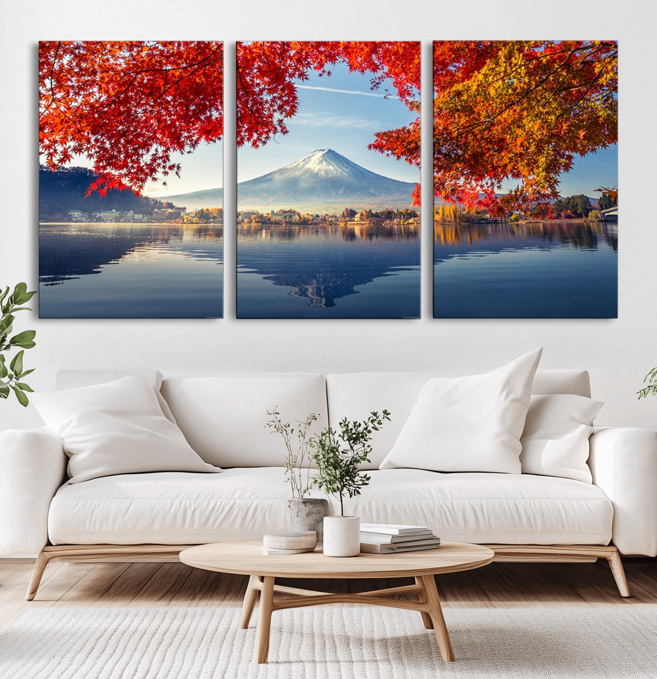 -Mount Fuji Canvas Wall Art Japan Autumn Mountain Canvas Print Wall Art