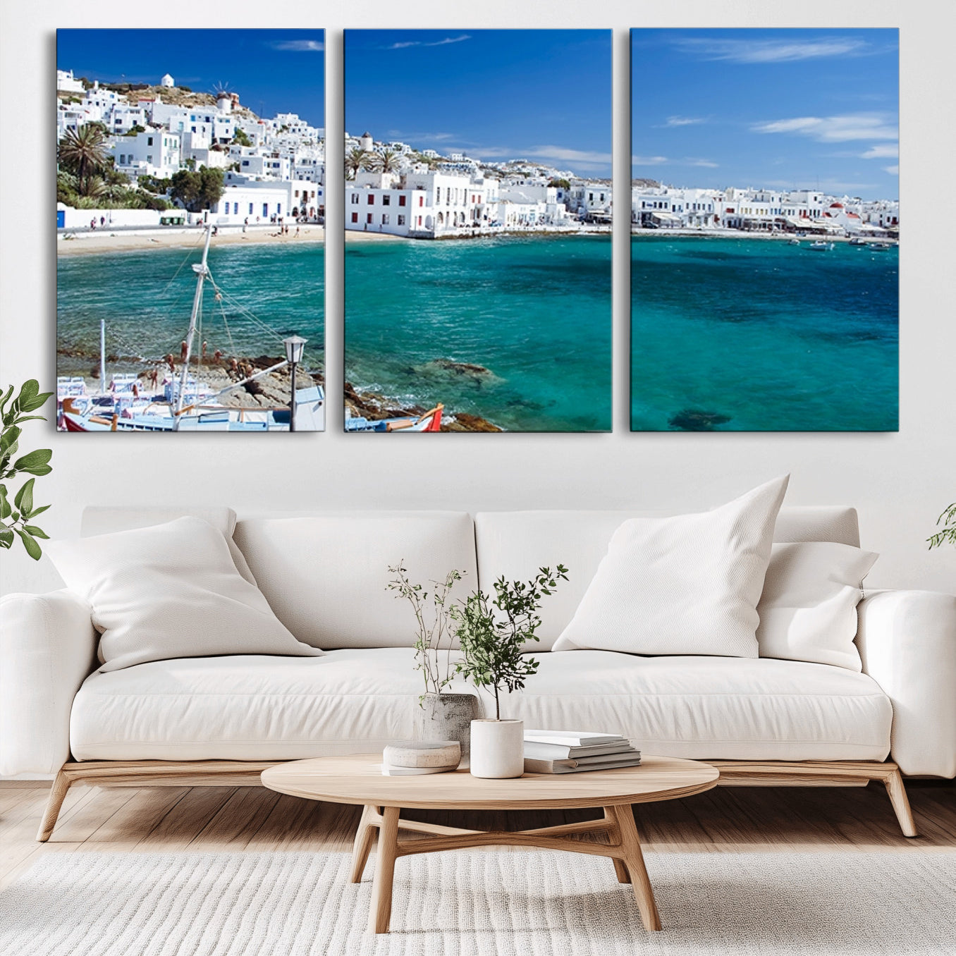 -Santorini Wall Art Canvas Print