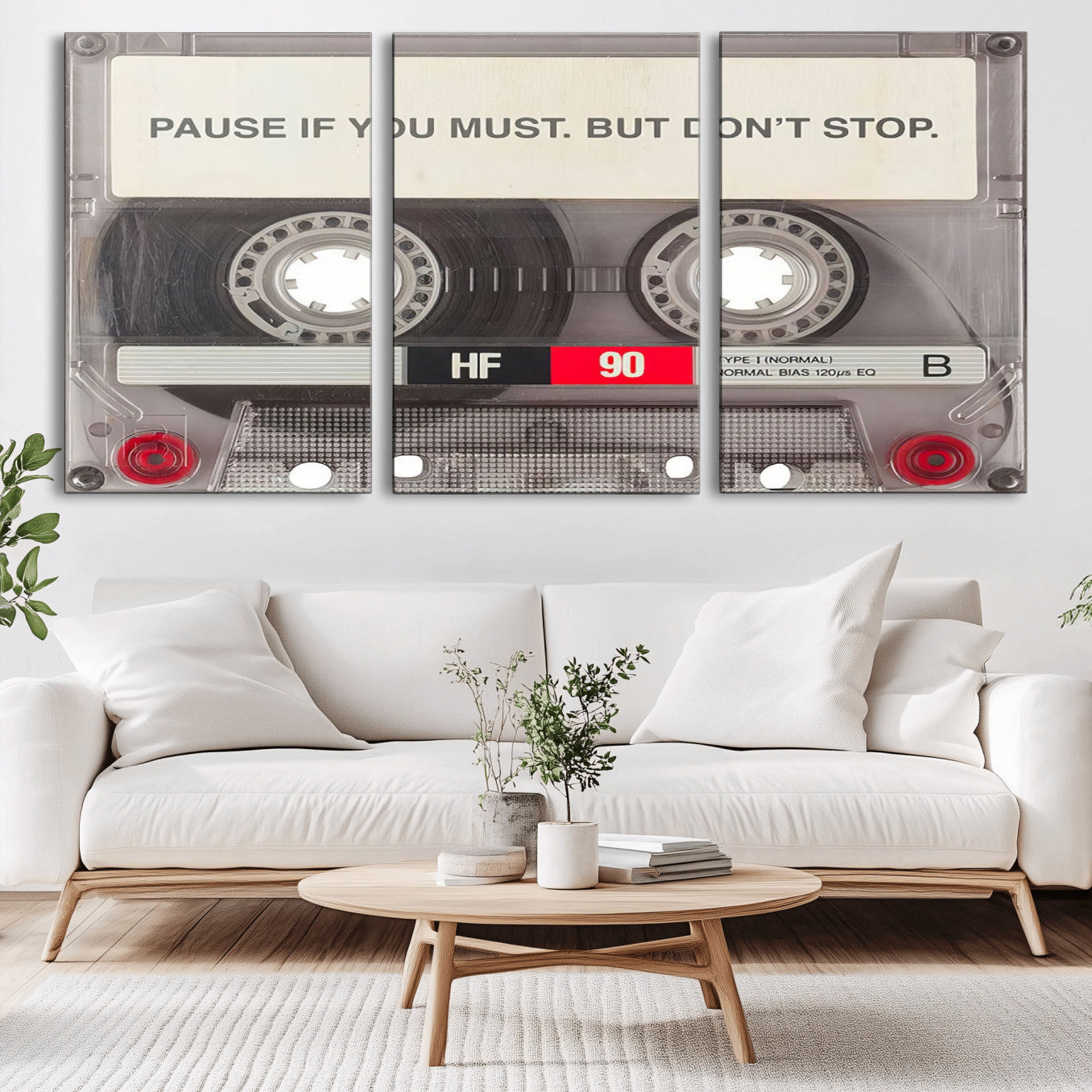 -Music Cassette Iconic Wall Art Canvas Print