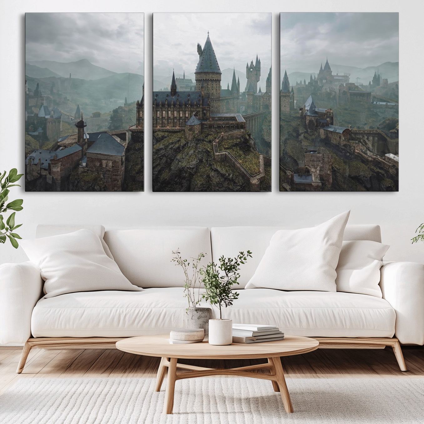 -Disney Castle Wall Art Canvas Print, Living Kids Home Room Decor Art Print