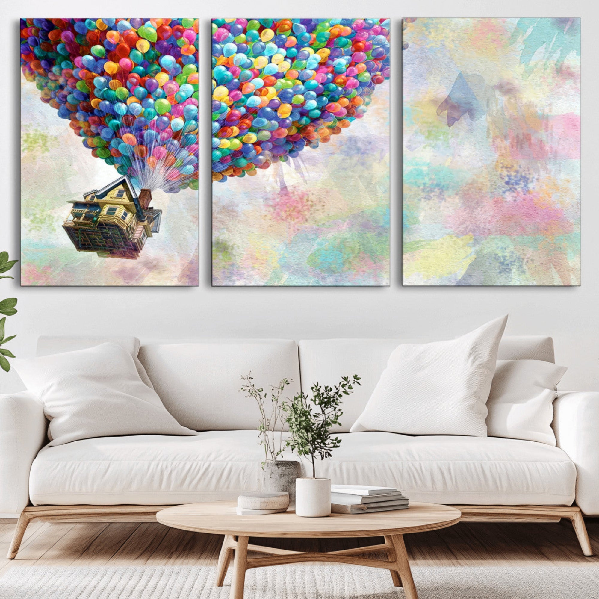 48558-MGV-CV-36X24-Up Pixar Poster, Look Up Pixar Wall Art, Up Pixar Canvas, Kids Play Game Room Decor Wall Art