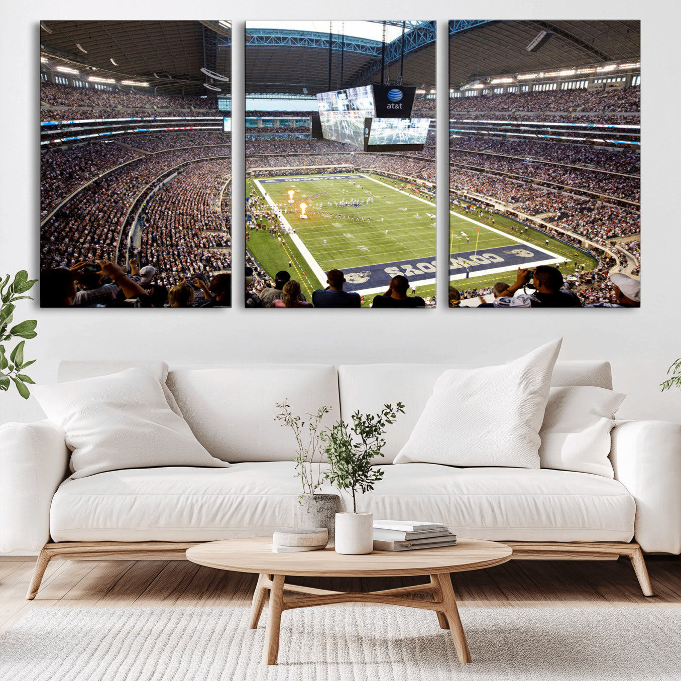 -Dallas Cowboys Football Team Print - Arlington AT&T Stadium Wall Art Canvas Print