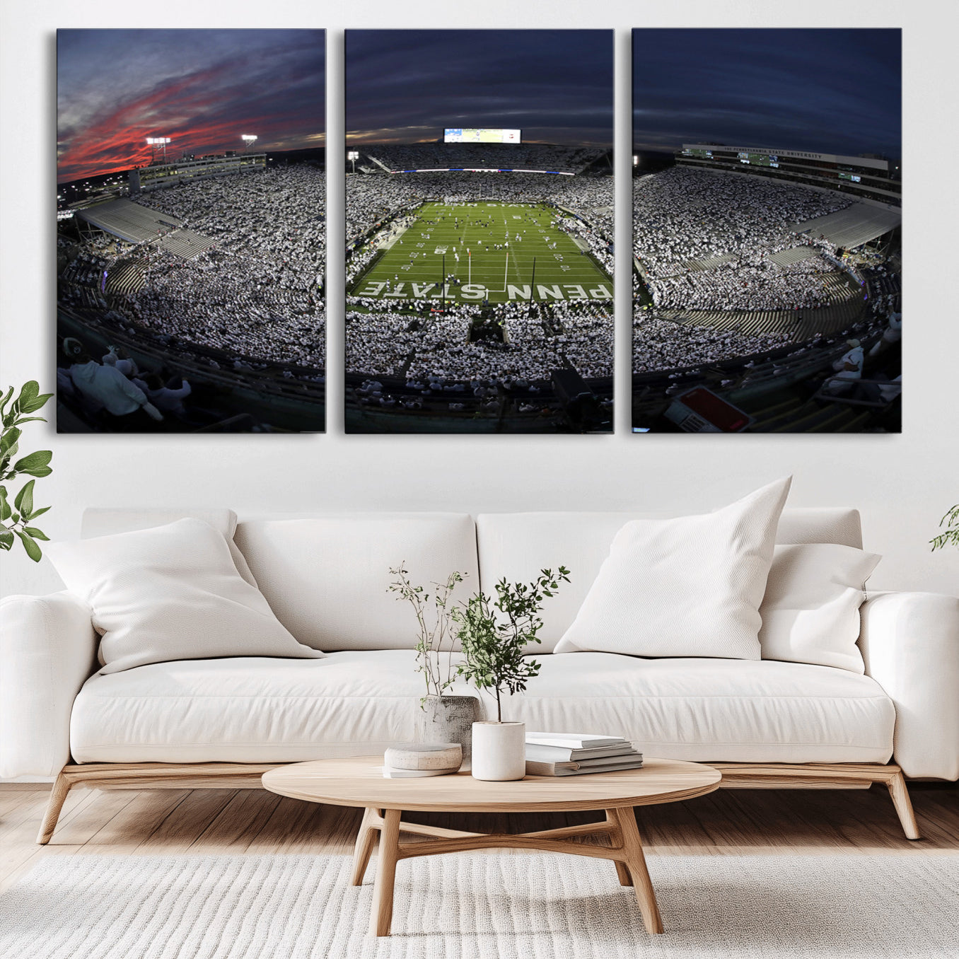 -Penn State University Nittany Lions Football Team Print - University Park Beaver Stadium Wall Art