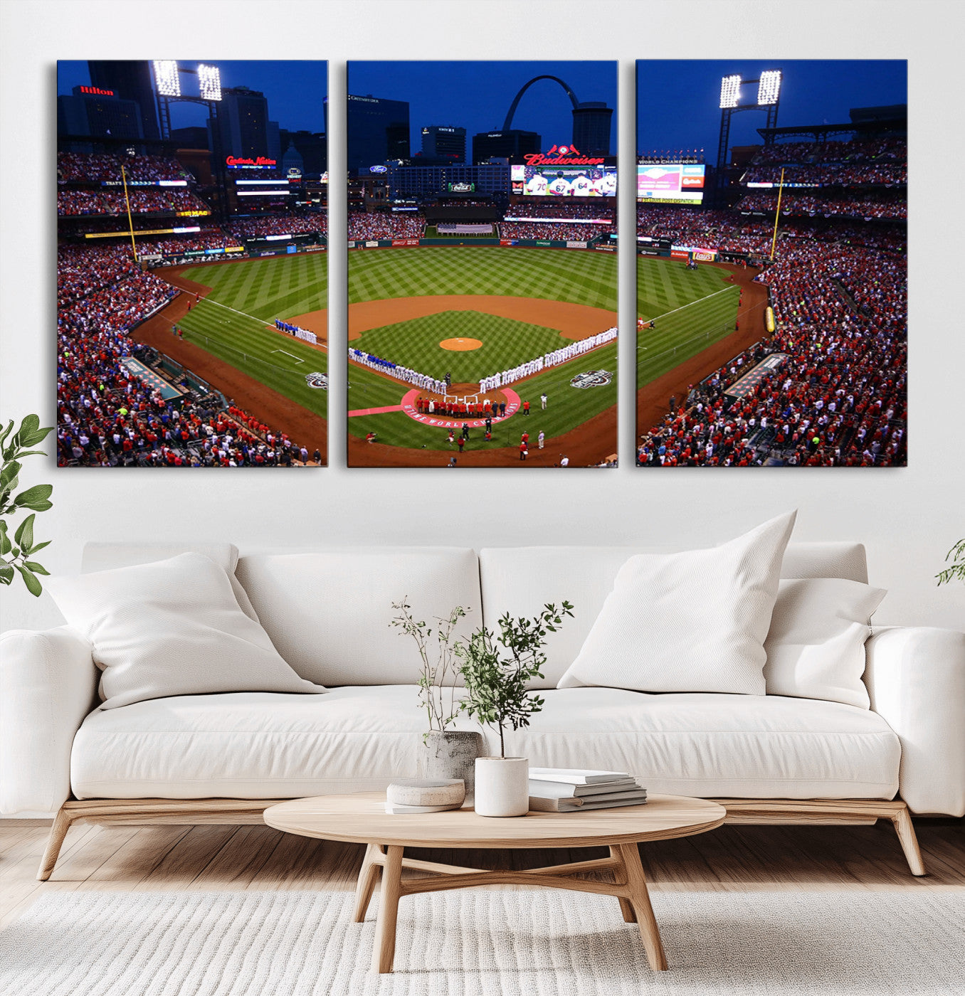-St. Louis Cardinals Baseball Team Print - Busch Stadium Wall Art Canvas Print