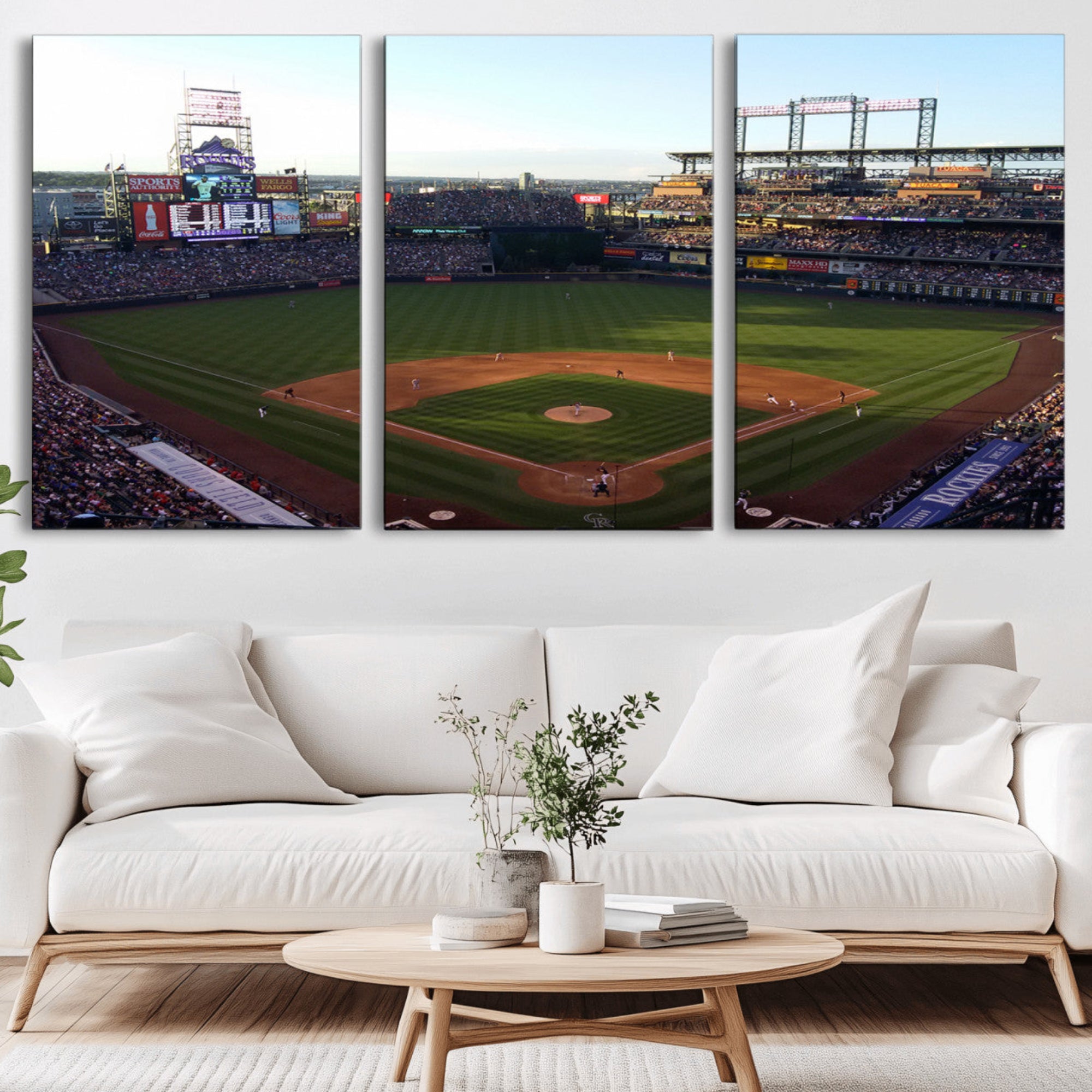 21638-MGV-CV-36X24-Colorado Rockies Coors Field Wall Art Canvas Print - MLB Baseball Stadium