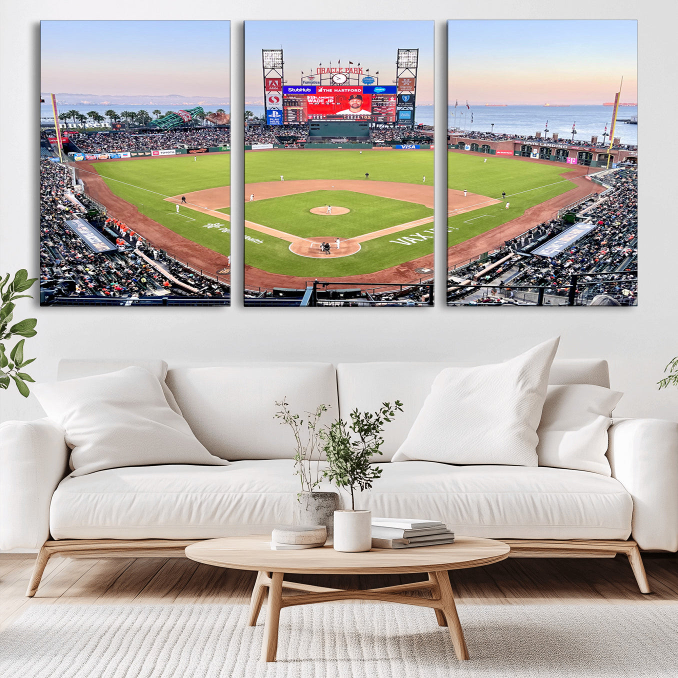 -San Francisco Giants Baseball Team Print - Oracle Park Stadium Wall Art Canvas Print