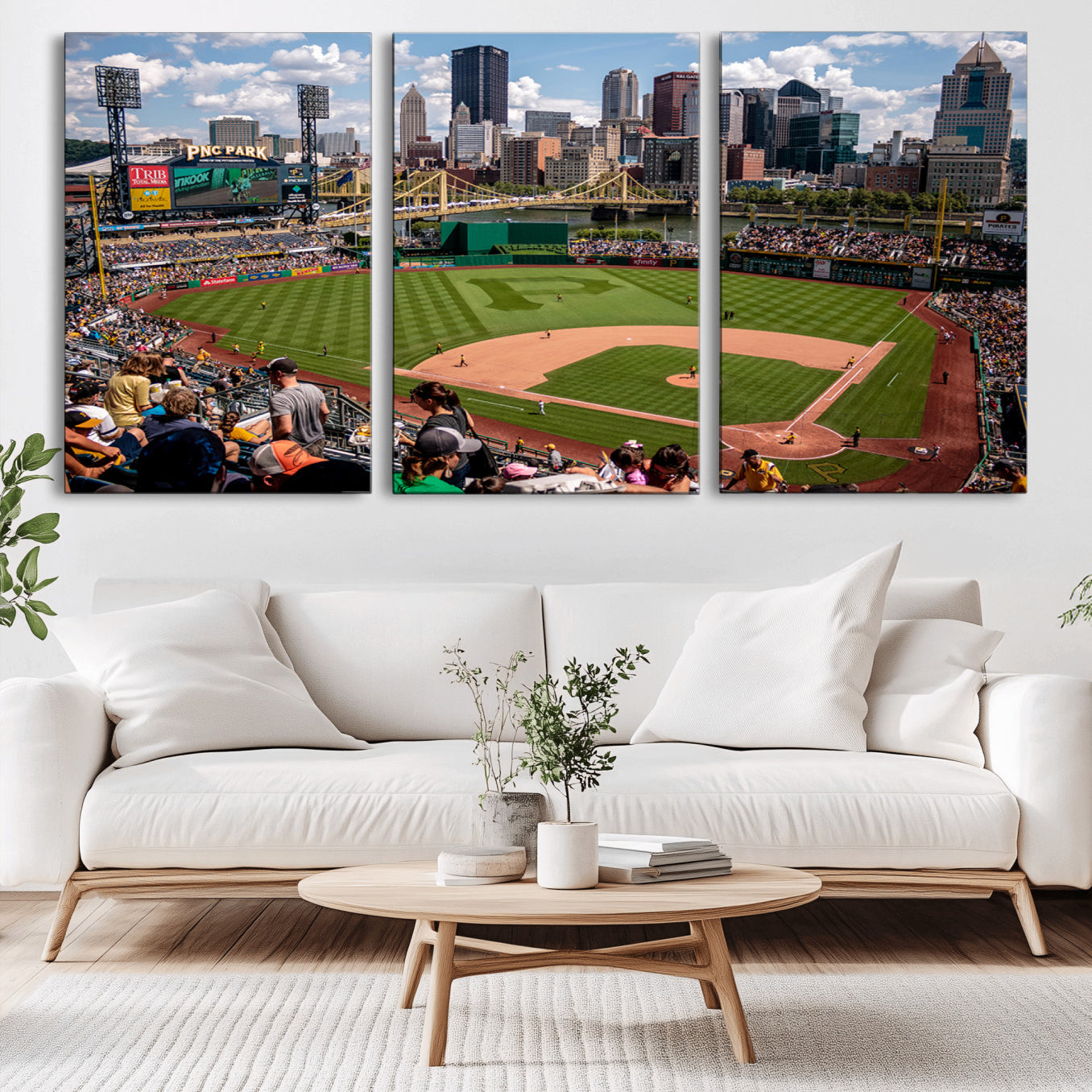 -Pittsburgh Pirates Baseball Team Print - PNC Park Stadium Wall Art Canvas Print - Ready to Hang