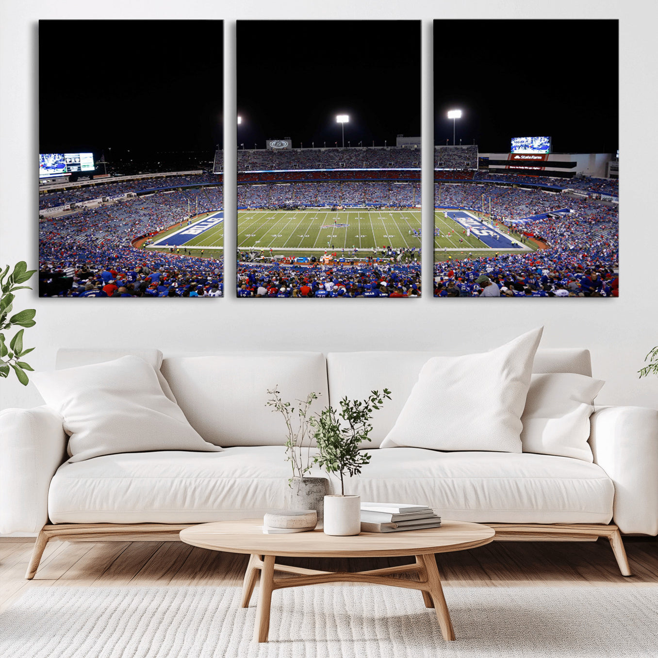 -Buffalo Bills Wall Art - Buffalo Bills Stadium Canvas Print, Perfect Sports Decor for Living Rooms,