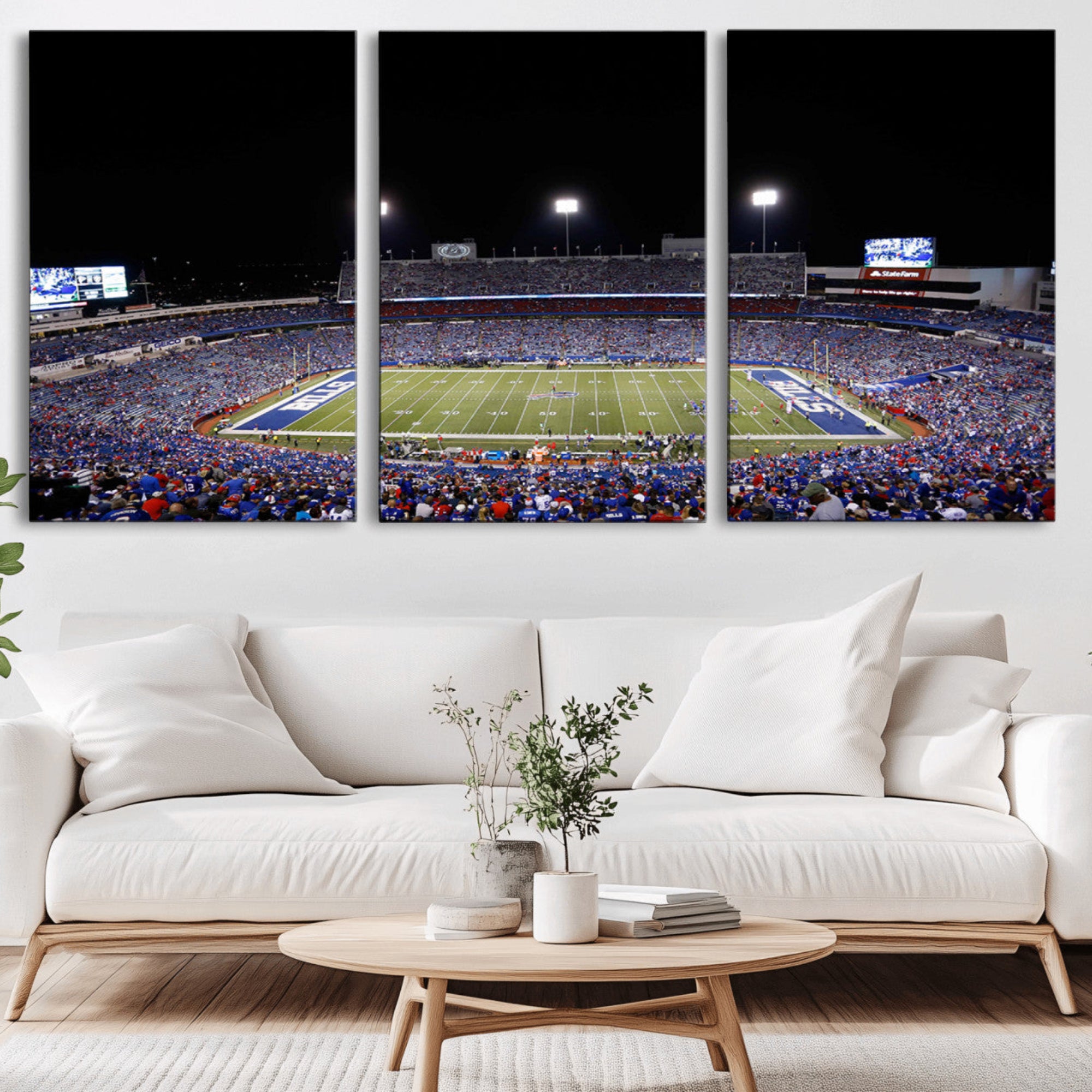 59036-MGV-CV-36X24-Buffalo Bills Wall Art - Buffalo Bills Stadium Canvas Print, Perfect Sports Decor for Living Rooms,