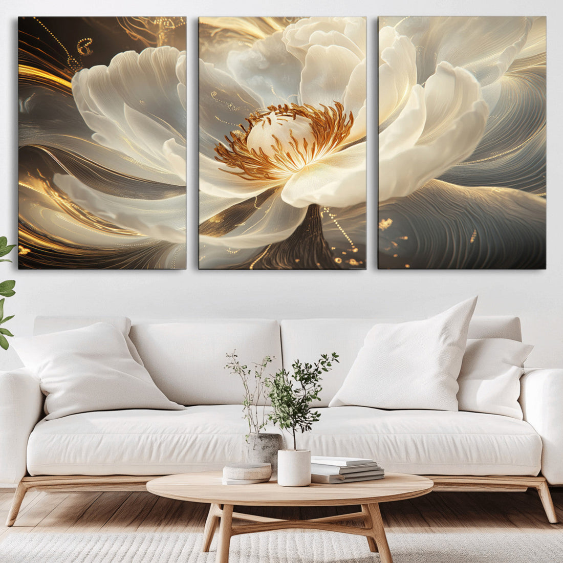 Abstract Floral Wall Art Canvas Print