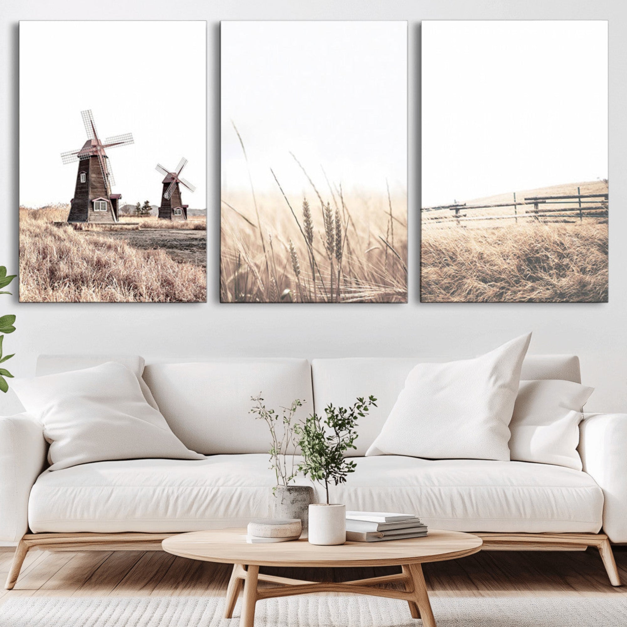 56649-MGV-CV-36X24-Farm Prints Set, Farmhouse Wall Art Canvas, Country House Decor, Country House Decor, Barn Print,