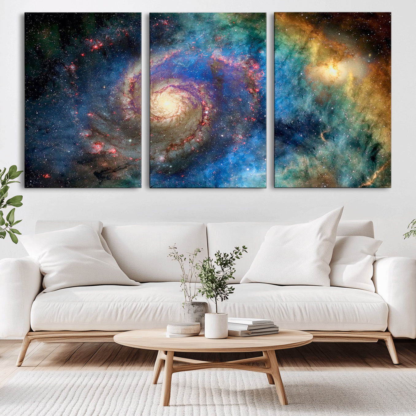 -Spiral Galaxy Wall Art Canvas Print