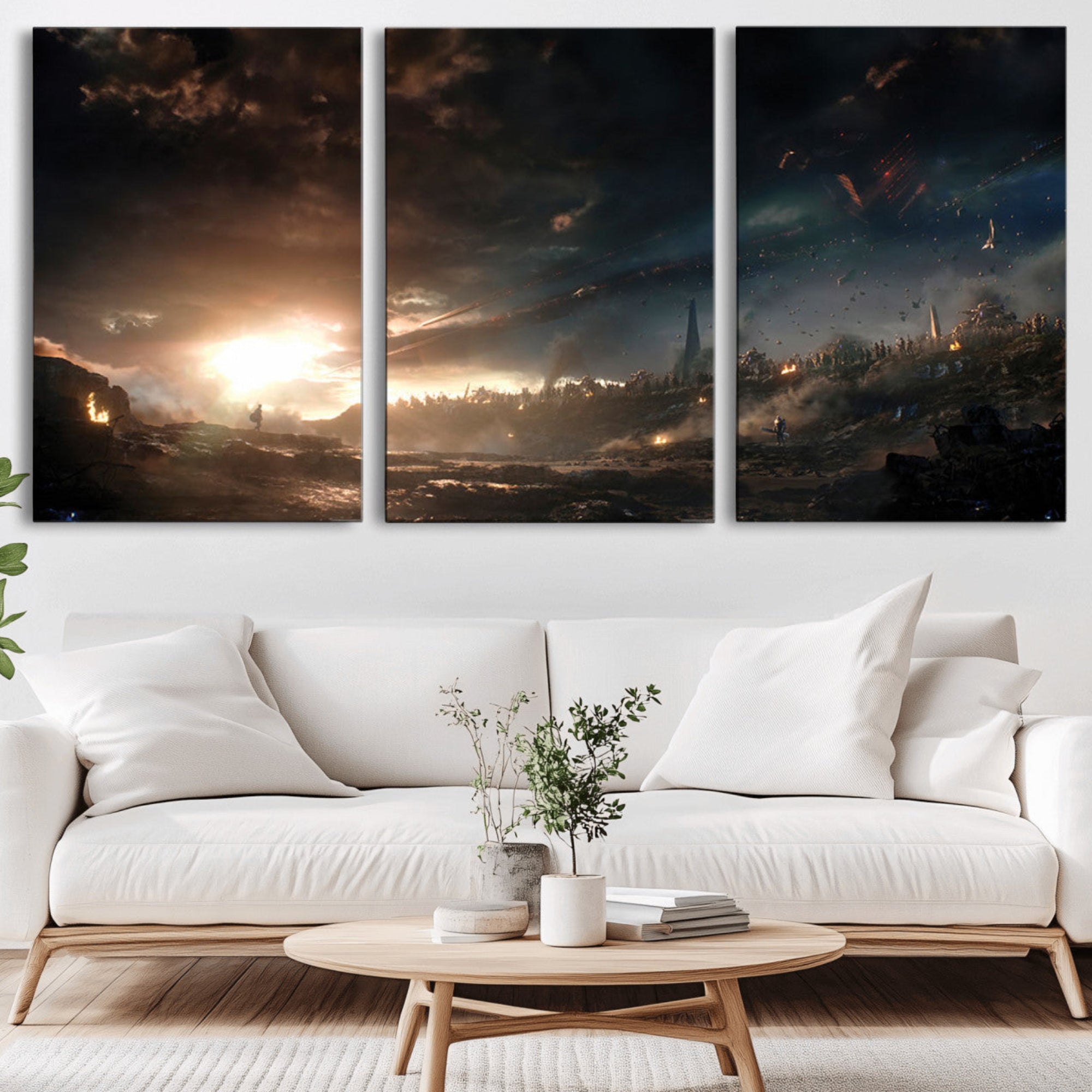 58617-MGV-CV-36X24-Avengers Planet Wall Art Canvas Print