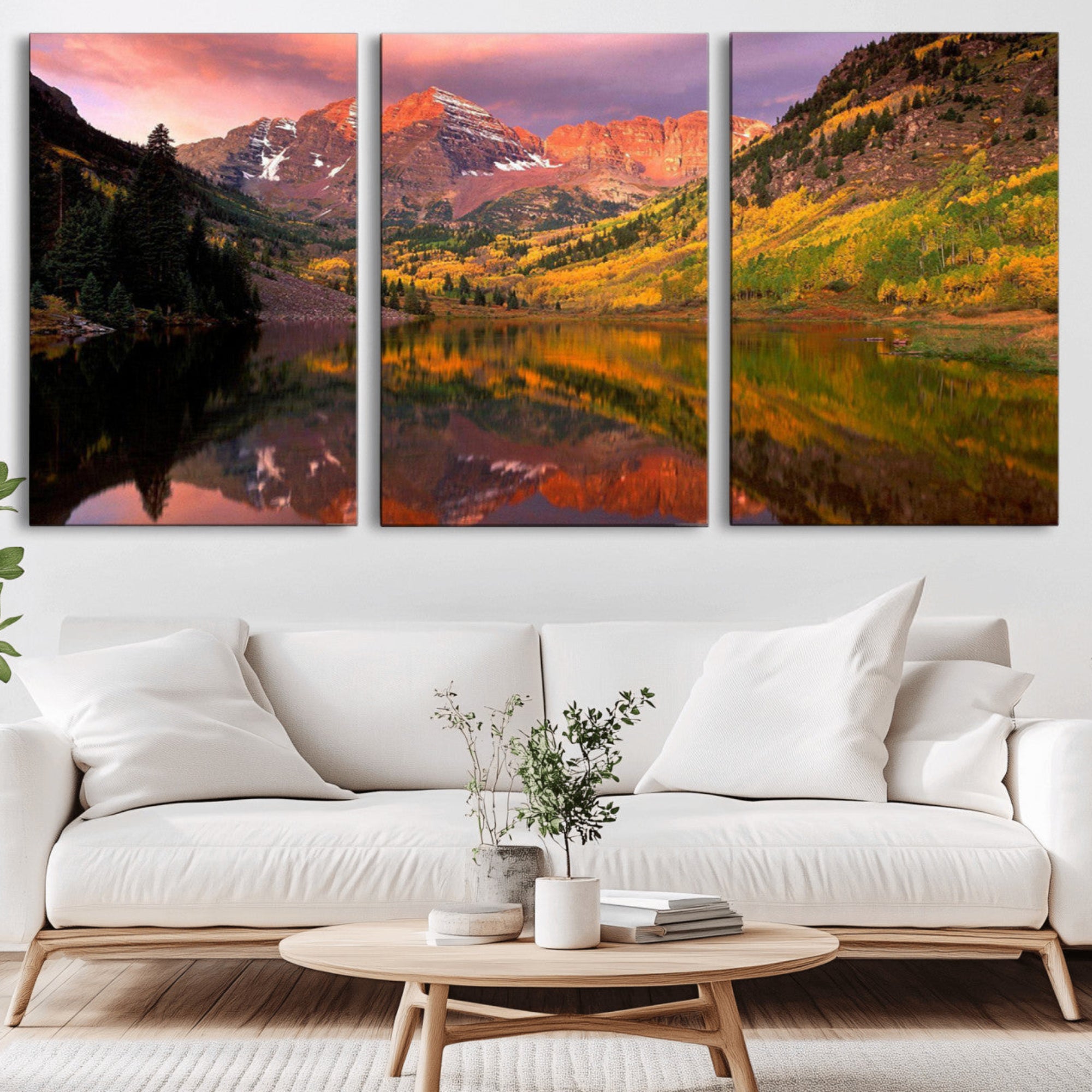 86946-MGV-CV-36X24-Colorado Rockies Mountain Sunset Wall Art | Ready to Hang and Framed | Scenic Nature Landscape