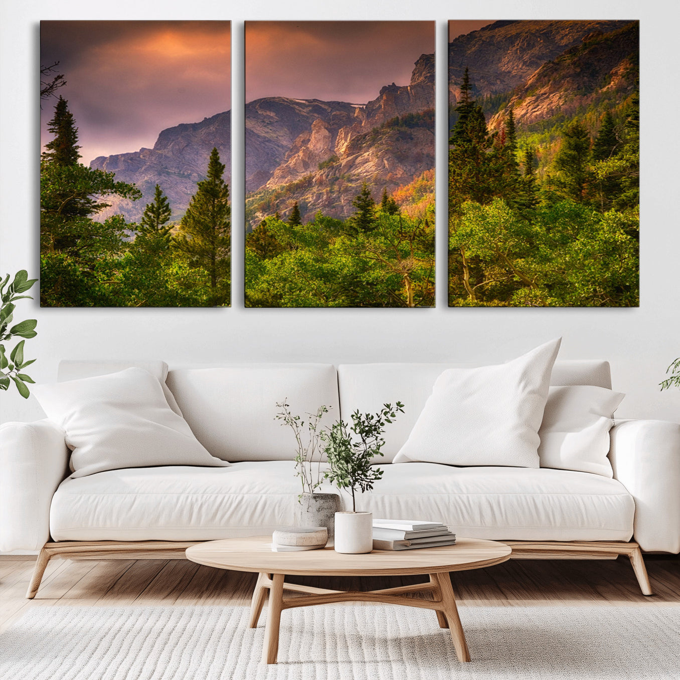 81684-MGV-CV-36X24-Colorado Rockies Mountains Wall Art Canvas Print | Ready to Hang Framed Mountain Landscape
