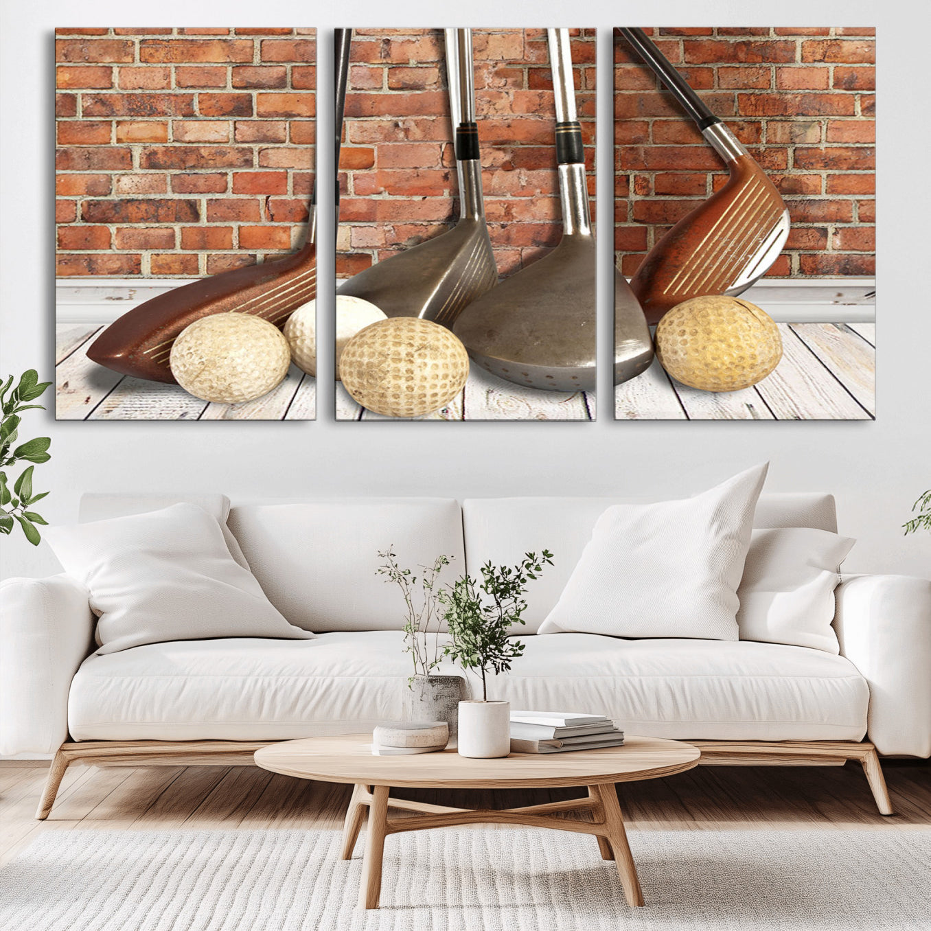 -Vintage Golf Ball Wall Art Canvas Print | Golf Decor for Man Cave or Office | Ready to Hang and