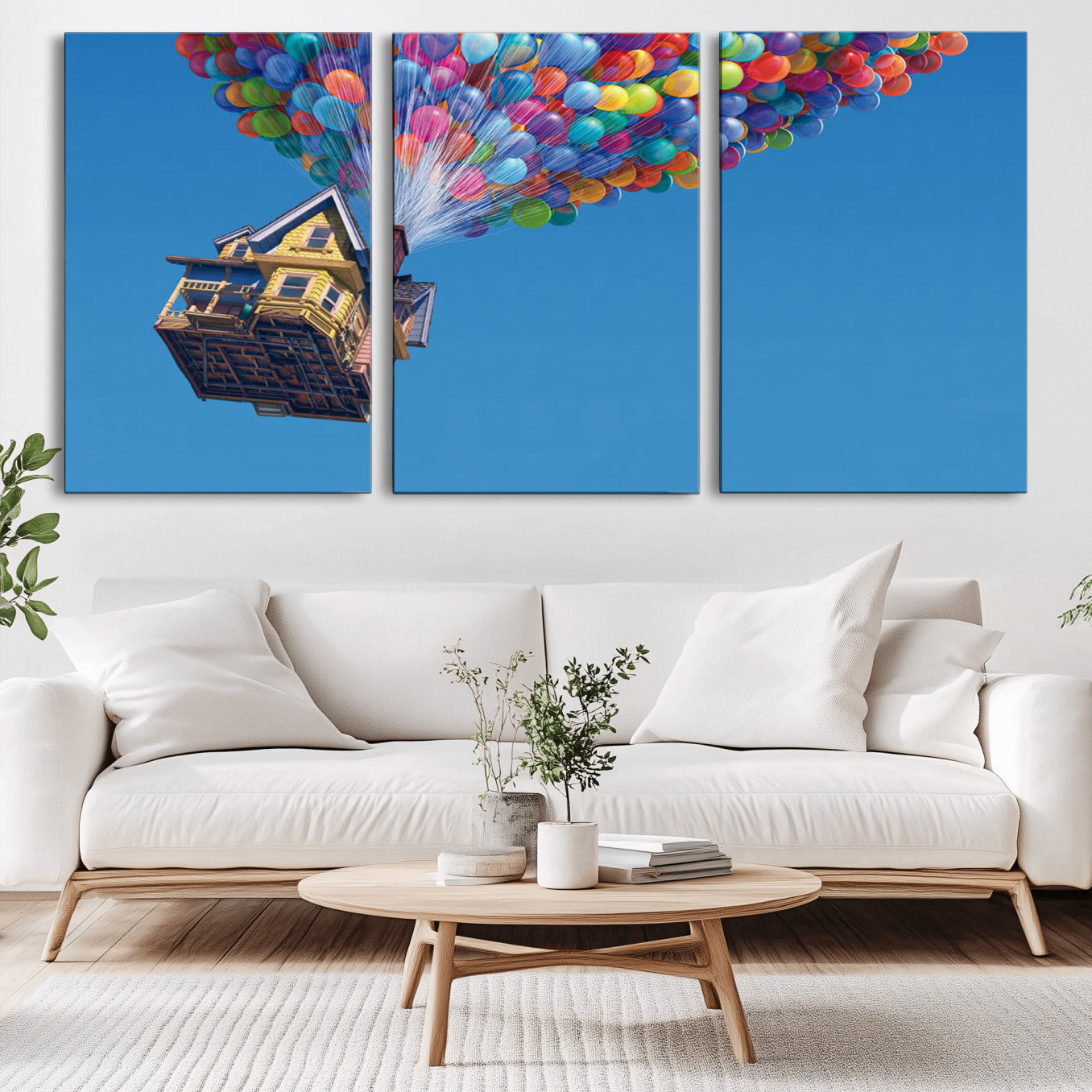 -Carl Fredricksen, Up Movie Wall Art, Balloons Wall Art, Air Balloons for Kids Room Print