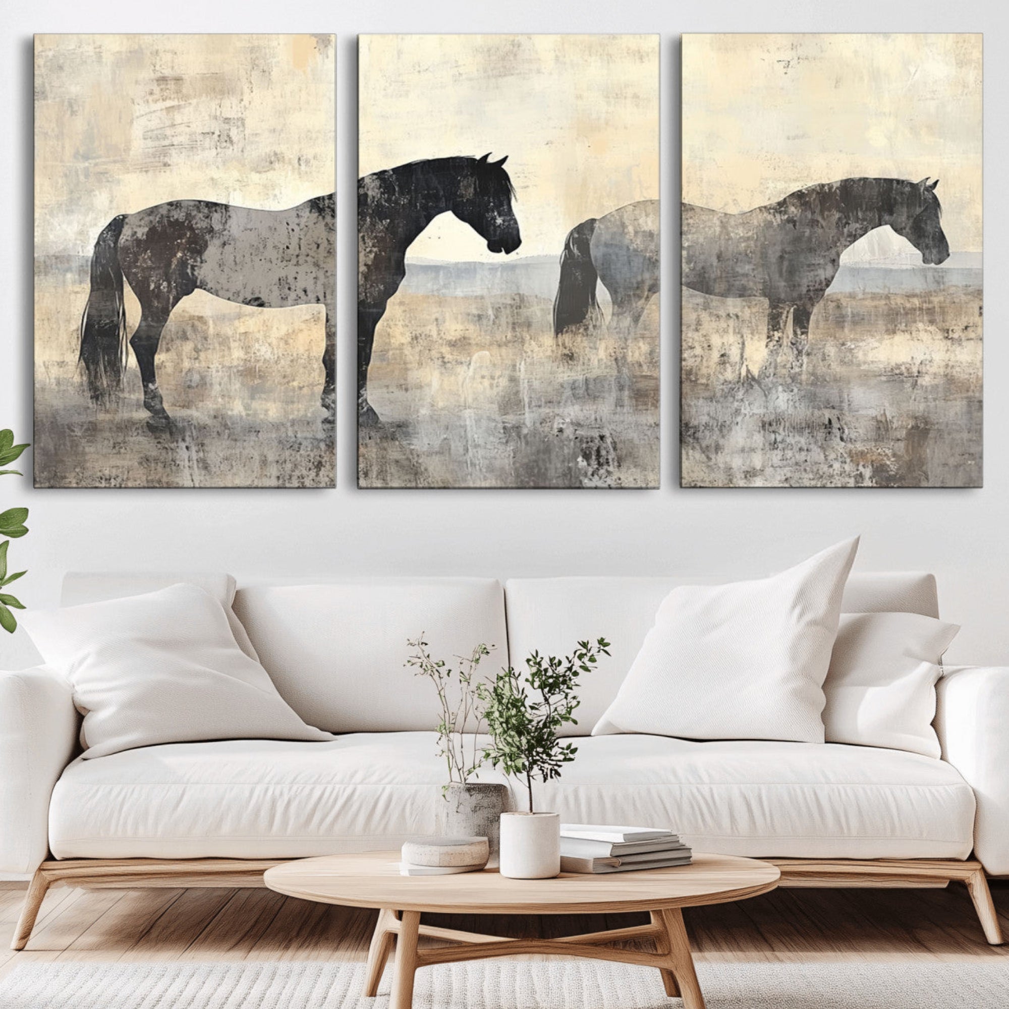 81988-MGV-CV-36X24-Vintage Horses Wall Art Canvas Print