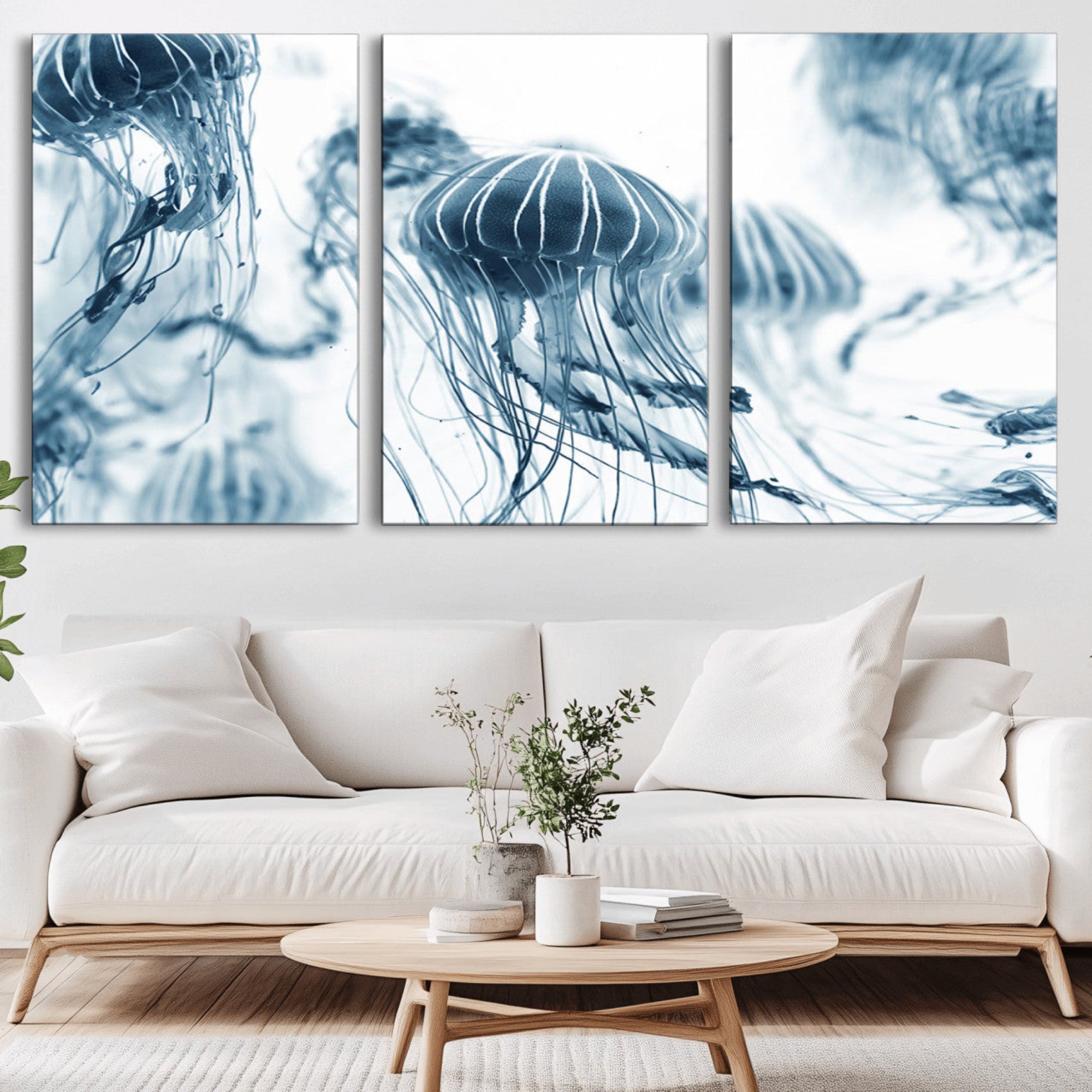 15482-MGV-CV-36X24-Abstract Jellyfish Canvas Print Wall Art
