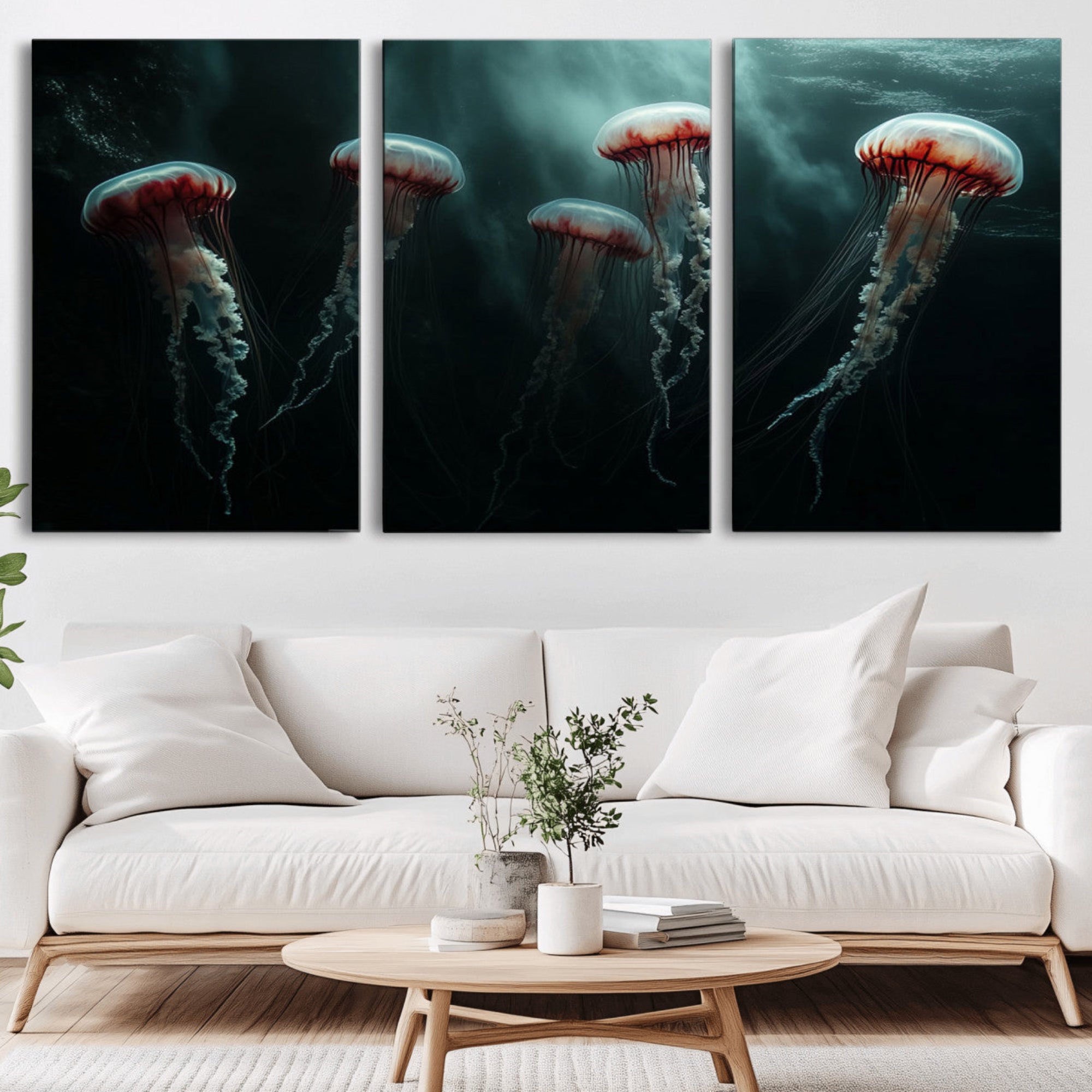 59728-MGV-CV-36X24-Abstract Jellyfish Wall Art Canvas Print