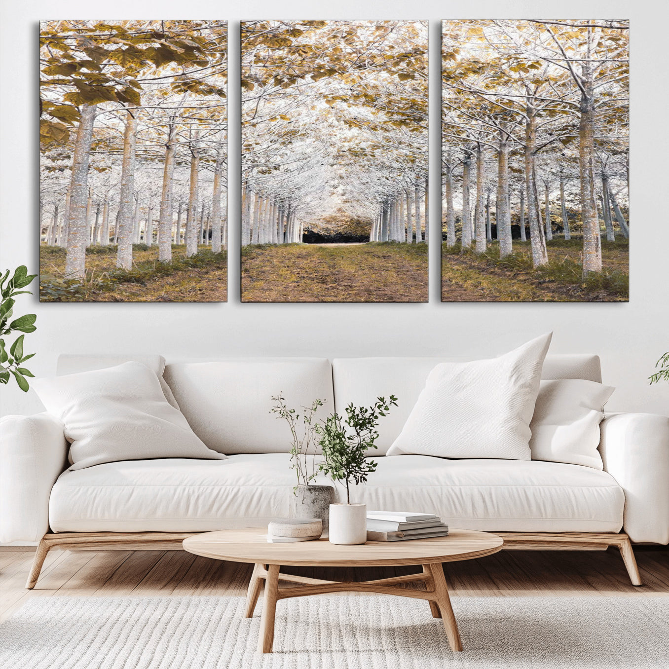 -Forest Grove Wall Art | Serene Pathway Canvas Print | Ready to Hang and Framed Nature Wall Decor for