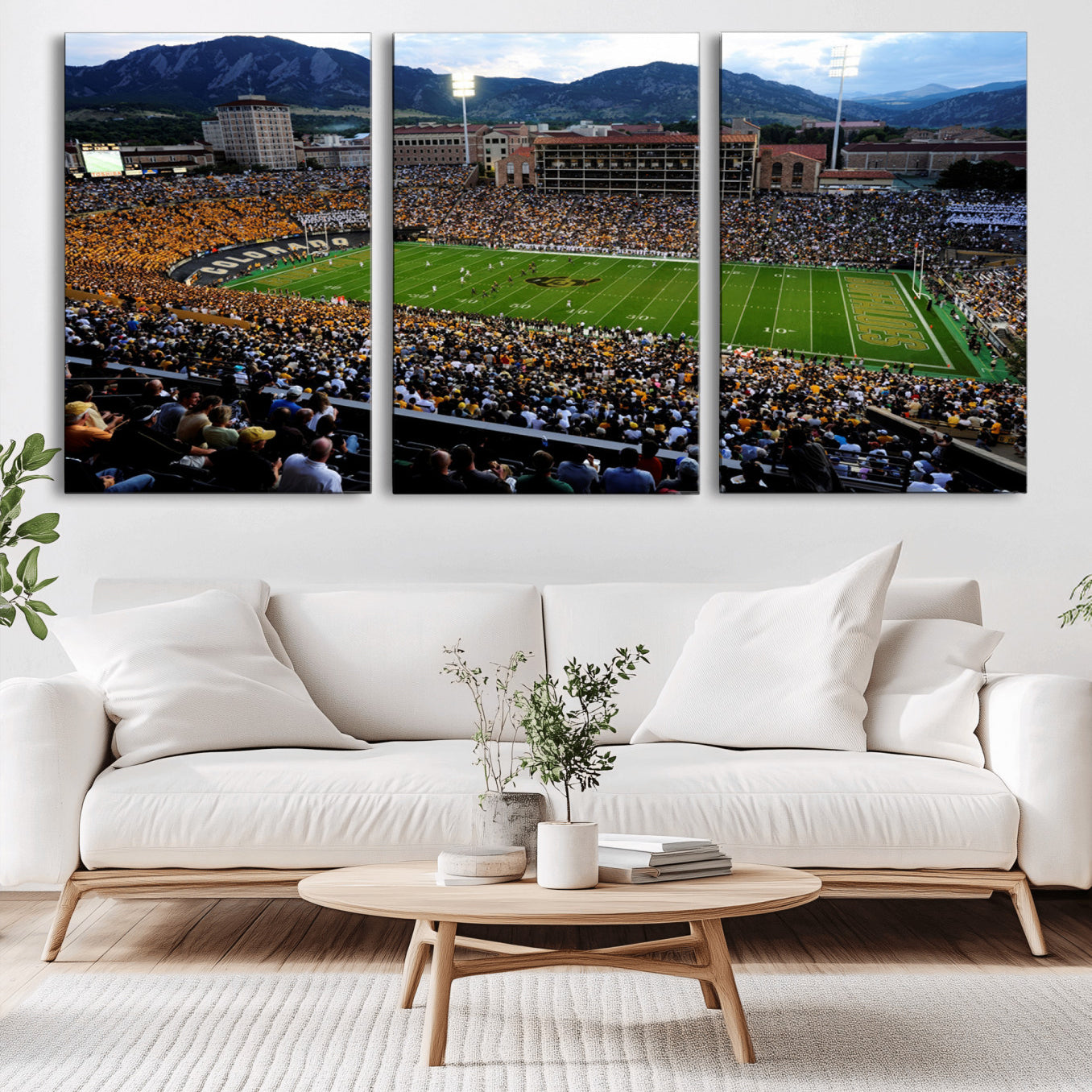 -Folsom Field - University of Colorado Buffaloes Football Stadium Wall Art | Ready to Hang and Framed