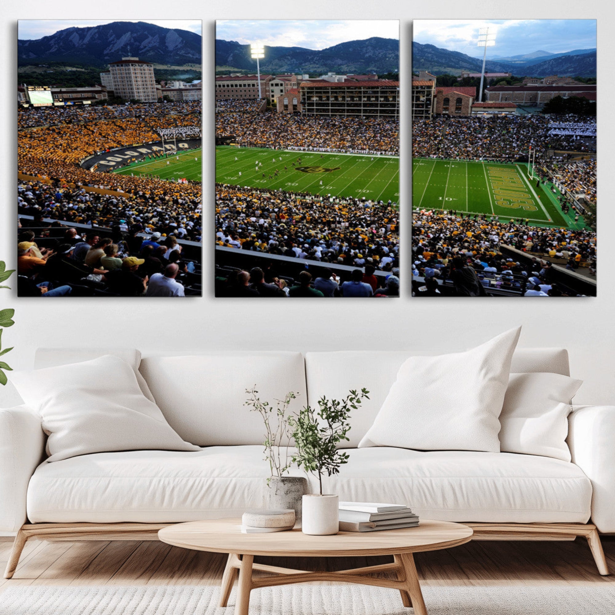 60552-MGV-CV-36X24-Folsom Field - University of Colorado Buffaloes Football Stadium Wall Art | Ready to Hang and Framed