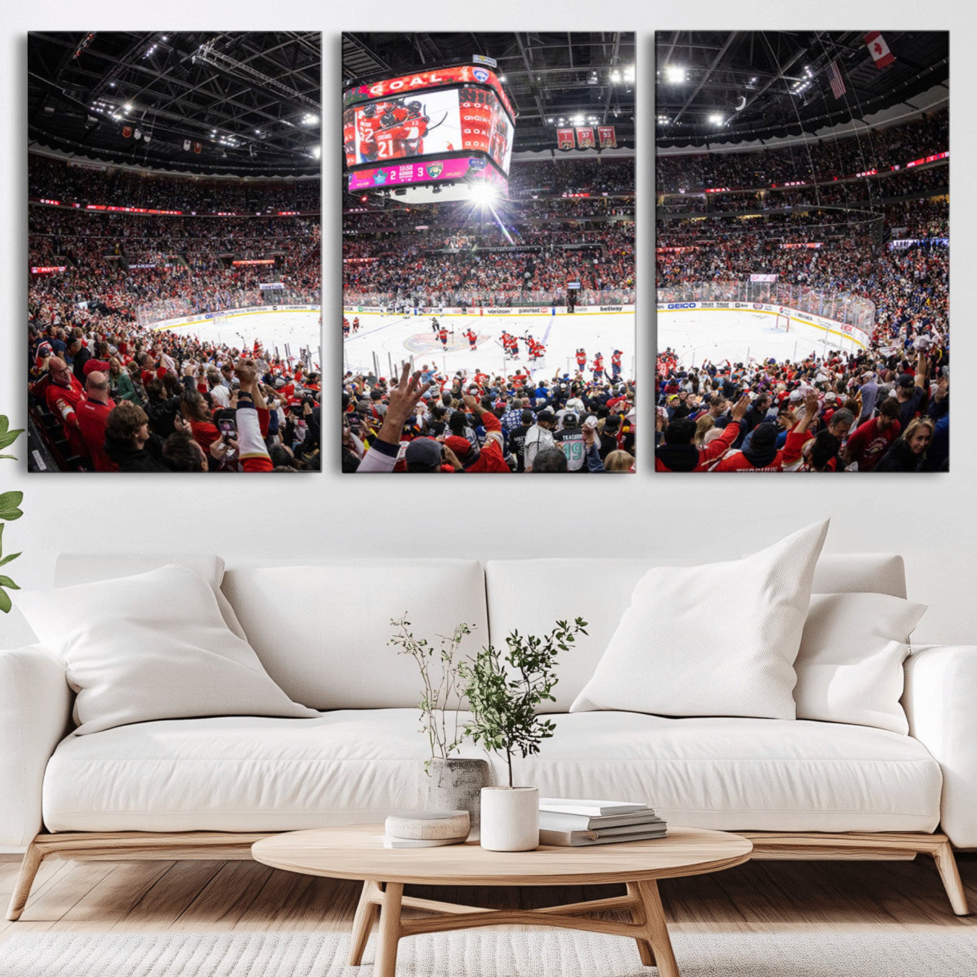 15750-MGV-CV-36X24-Amerant Bank Arena Wall Art Canvas Print - Basketball Arena Stadium Print