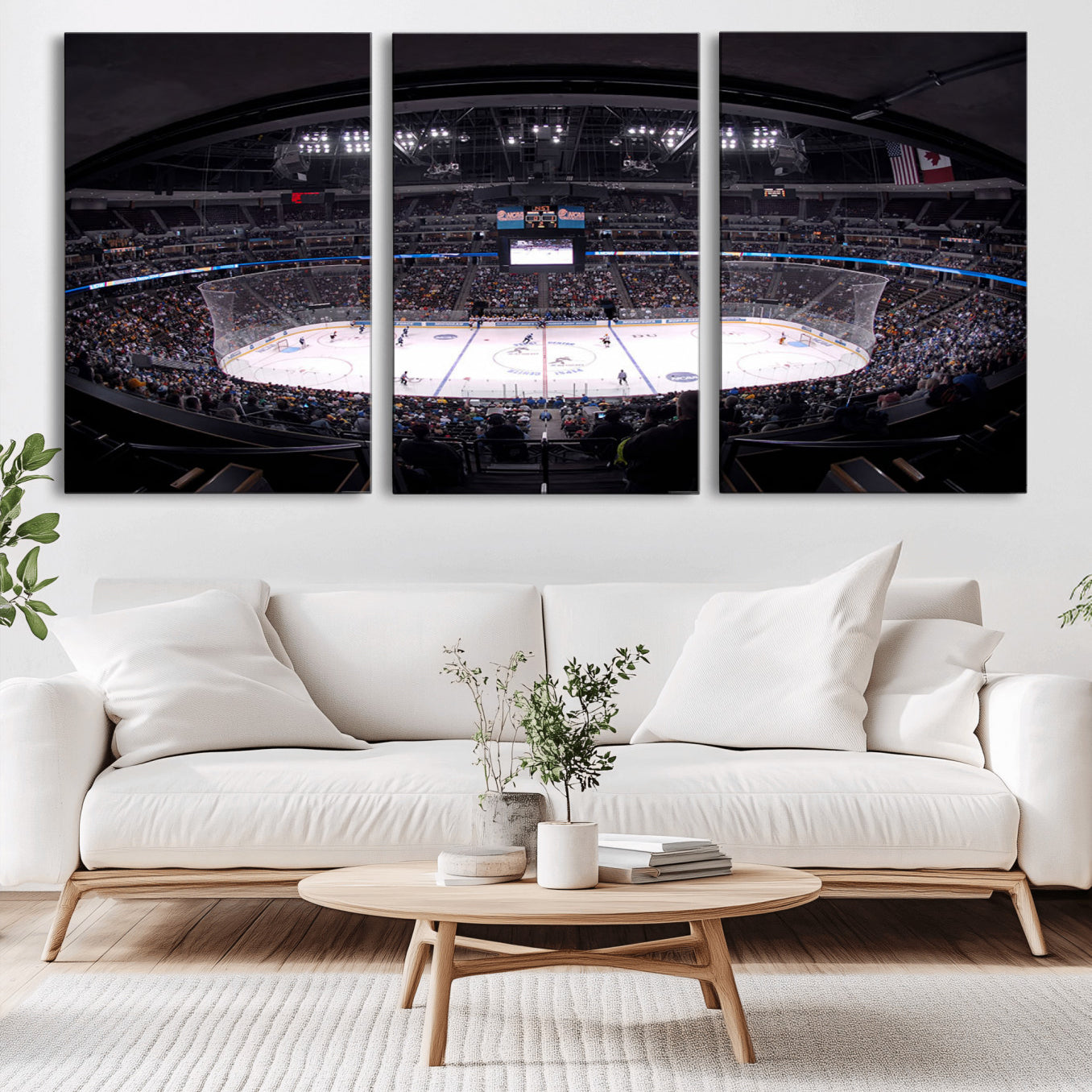 -Ball Arena Denver Colorado Avalanche Hockey Team Wall Art Canvas Print - Denver Ice Hockey Stadium