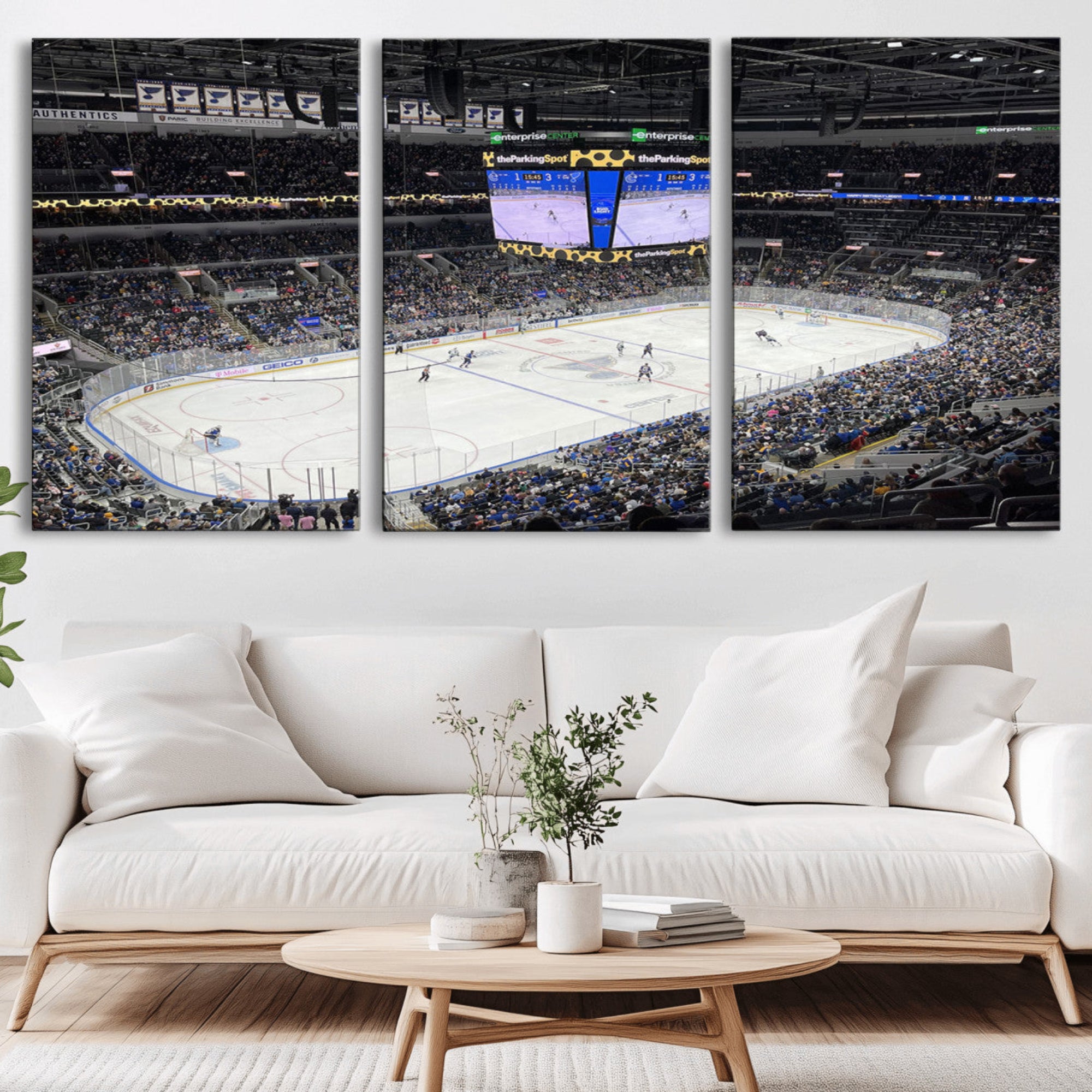 75222-MGV-CV-36X24-Enterprise Center Missouri St. Louis Blues Hockey Stadium Wall Art Canvas Print
