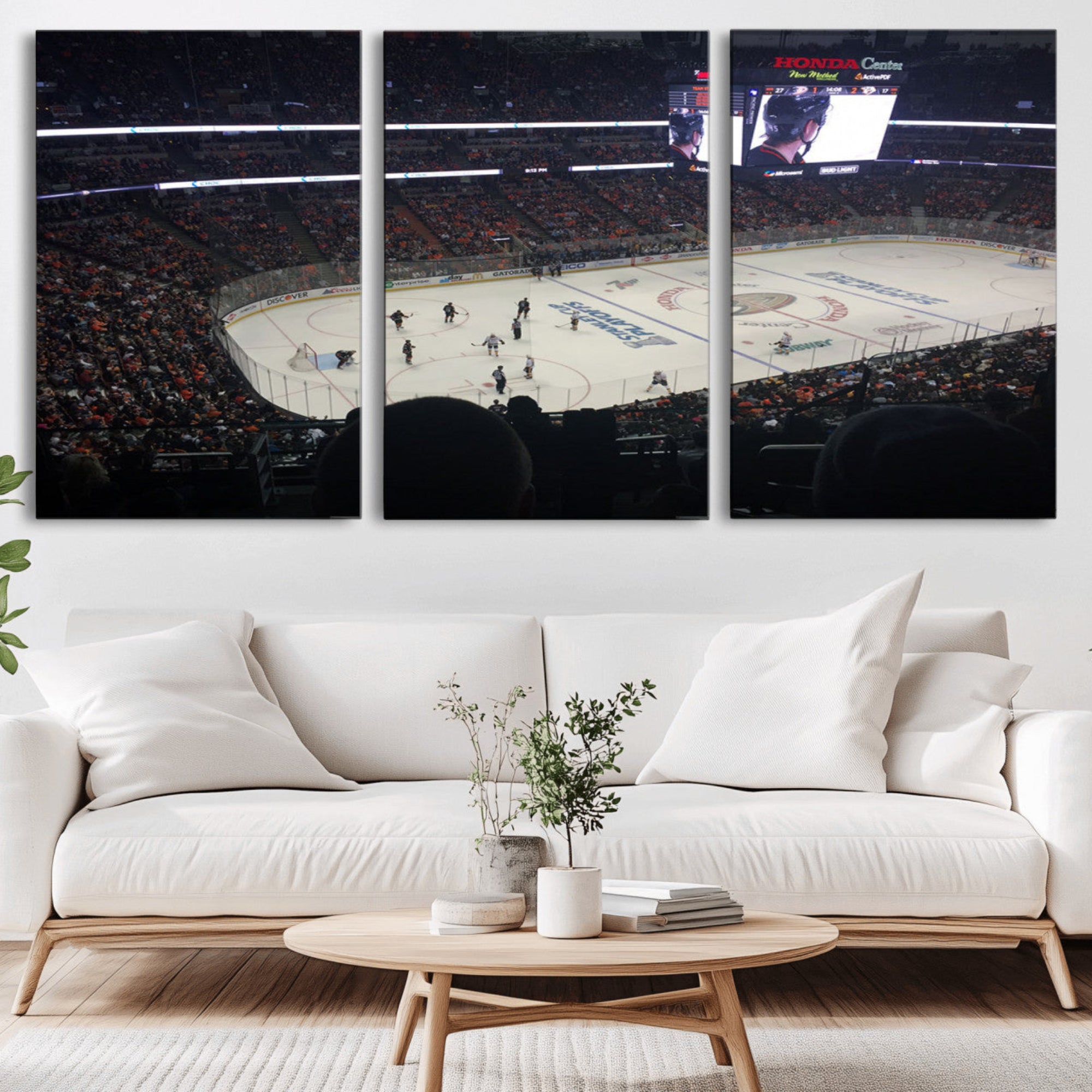24634-MGV-CV-36X24-Honda Center California Anaheim Ducks Hockey Stadium Wall Art, Honda Center California Stadium Wall