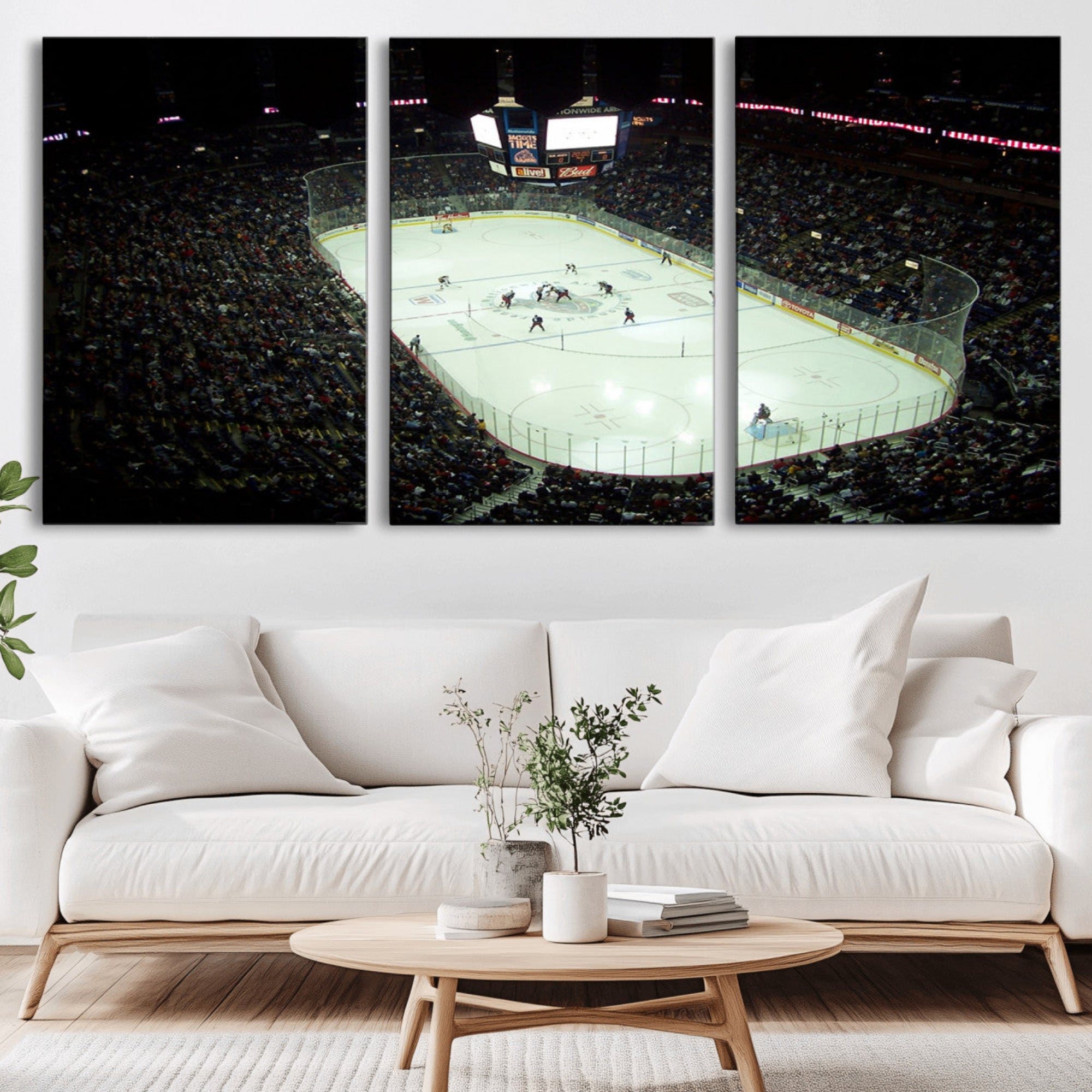 38823-MGV-CV-36X24-Nationwide Arena Ohio Columbus Blue Jackets Hockey Stadium Canvas Print Wall Art