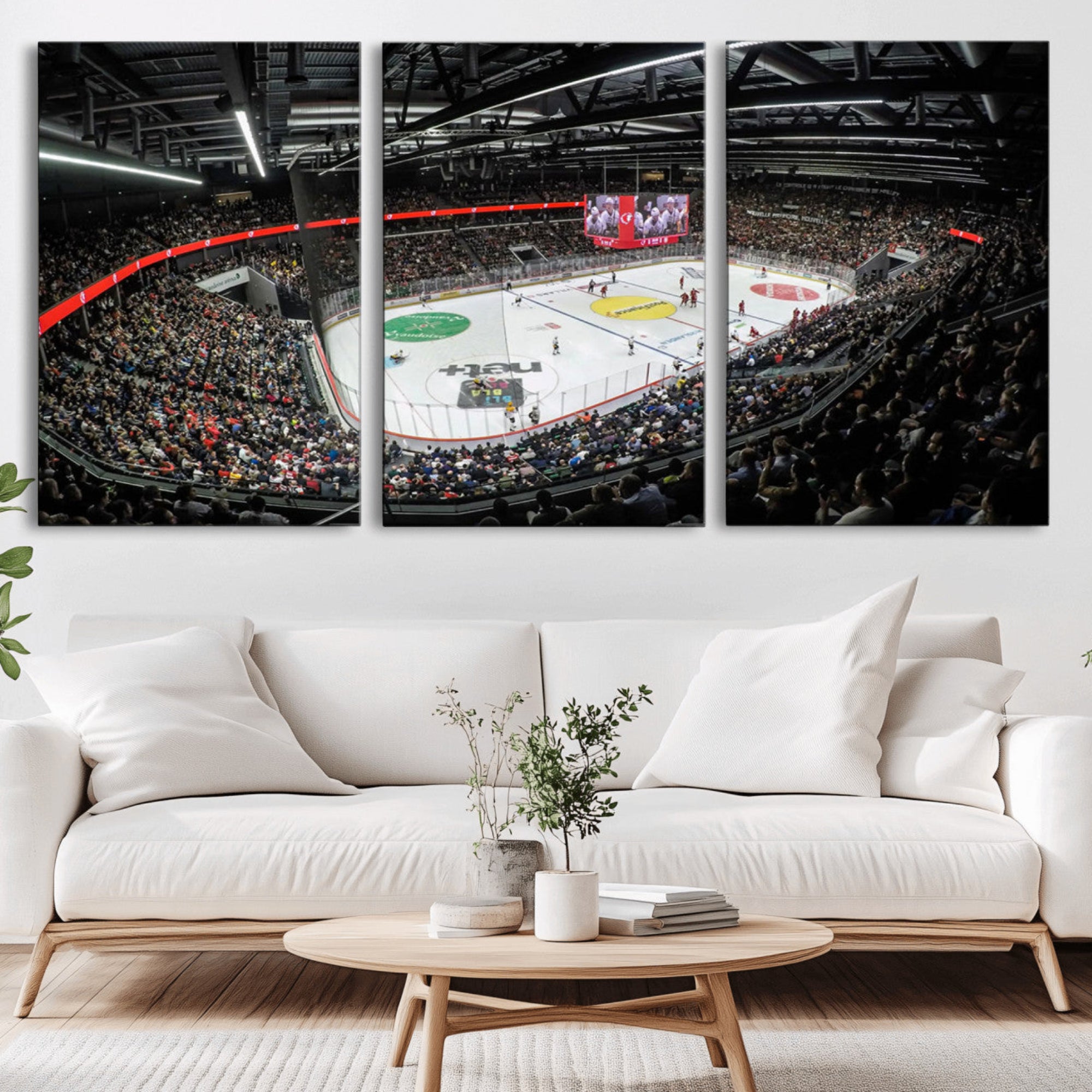 46282-MGV-CV-36X24-Vaudoise Lausanne Ice Hockey Arena Stadium Wall Art Canvas, Vaudoise Lausanne Ice Hockey Canvas
