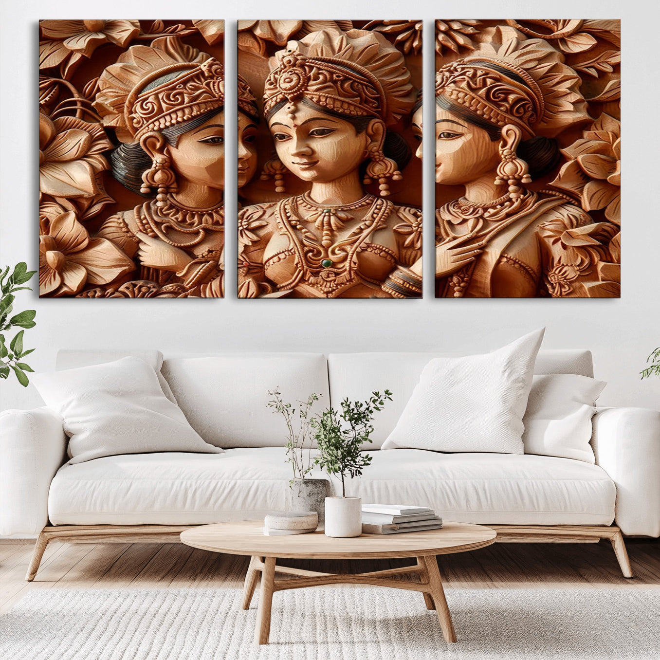 89522-MGV-CV-36X24-Indian Woman Statue Wall Art Canvas Print