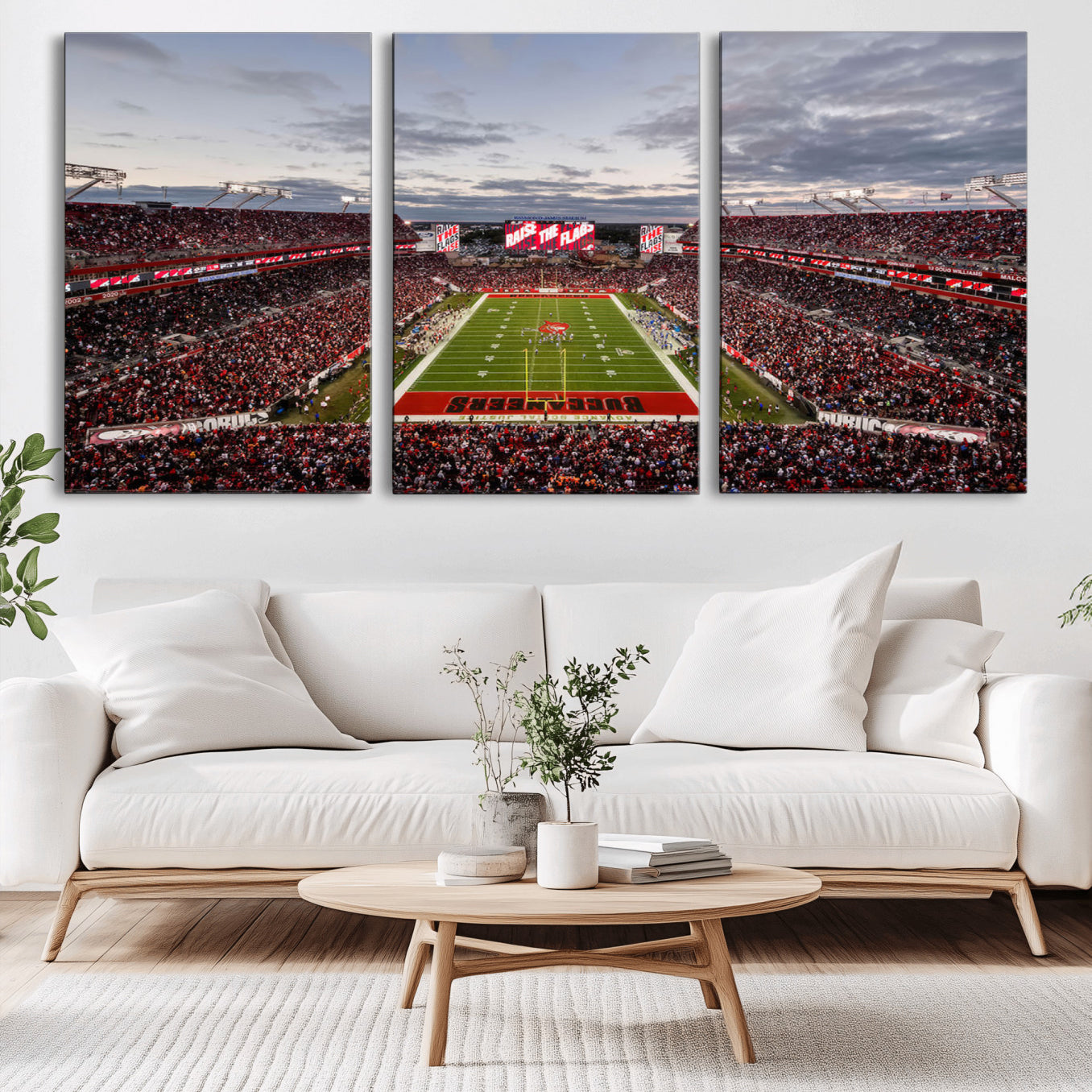 -Florida Tampa Raymond James Stadium Wall Art Canvas Print - NFL Football Stadium Print Canvas
