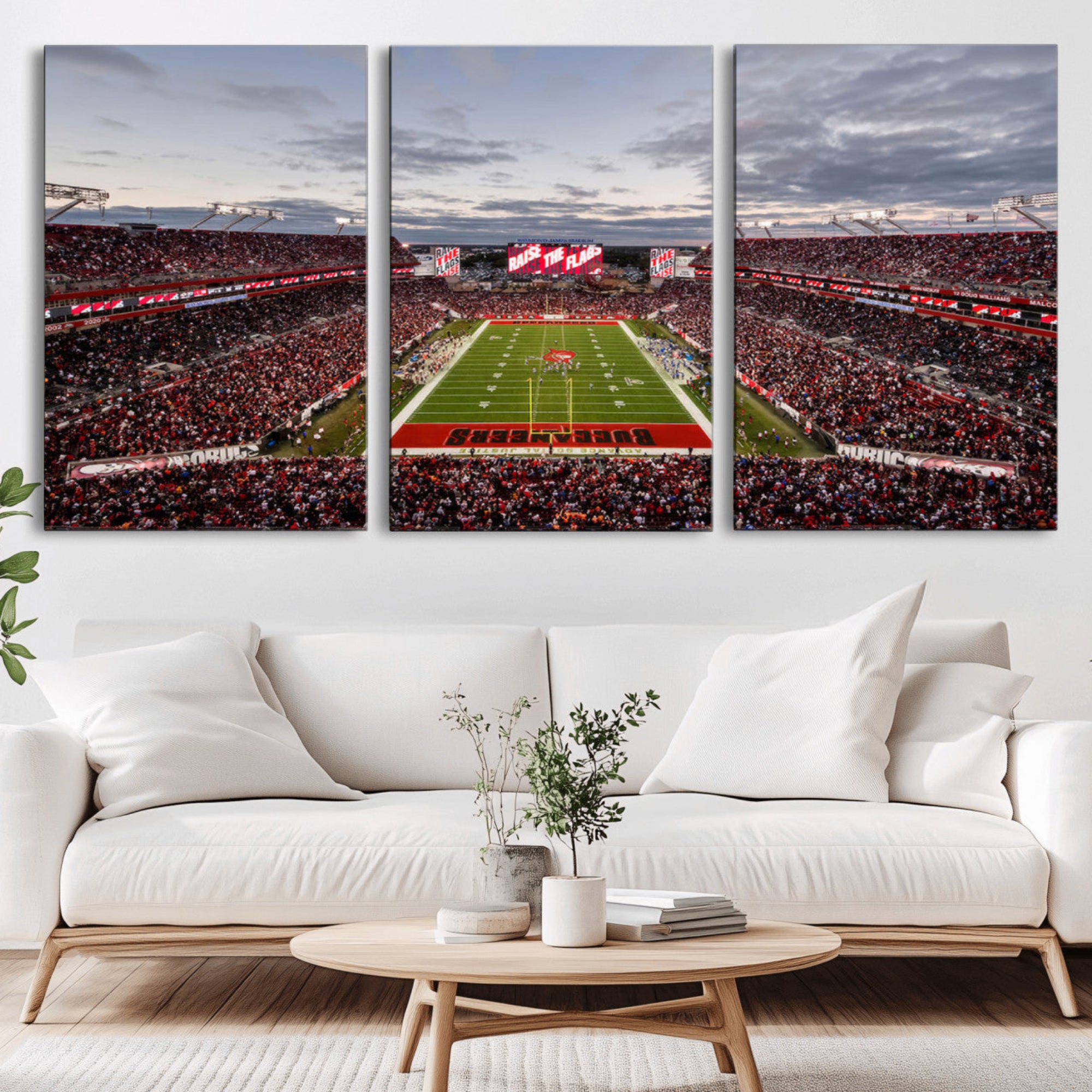 35698-MGV-CV-36X24-Florida Tampa Raymond James Stadium Wall Art Canvas Print - NFL Football Stadium Print Canvas