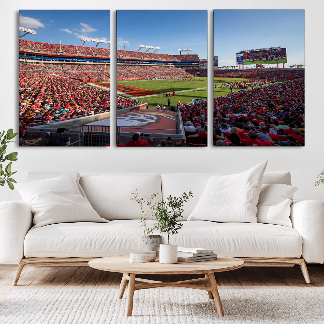 -Florida Tampa Raymond James Stadium Wall Art Canvas Print - NFL Football Stadium Print