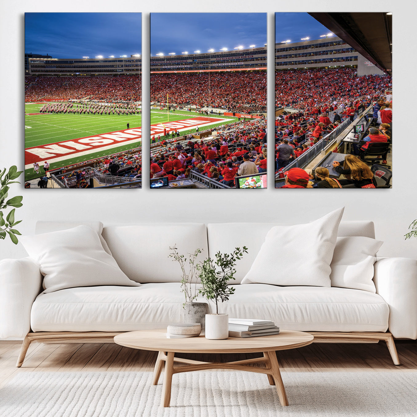 -Wisconsin Badgers Football Team Print - Madison Camp Randall Stadium Wall Art, Wisconsin Badgers