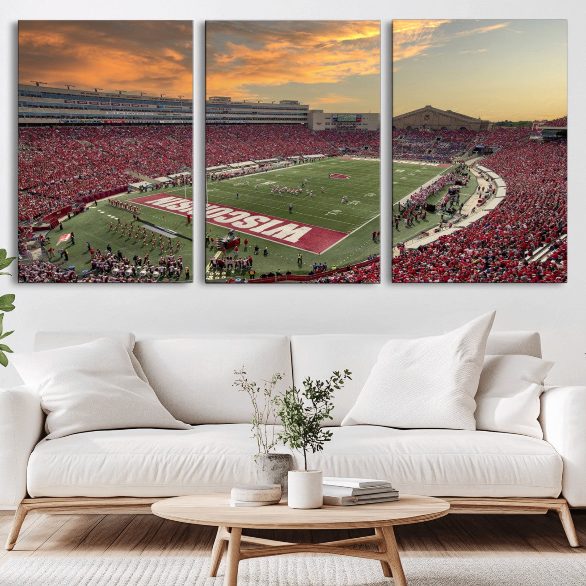 41472-MGV-CV-36X24-Camp Randall Stadium Wisconsin Badgers Large Wall Art Canvas Print | College Football Stadium Wall