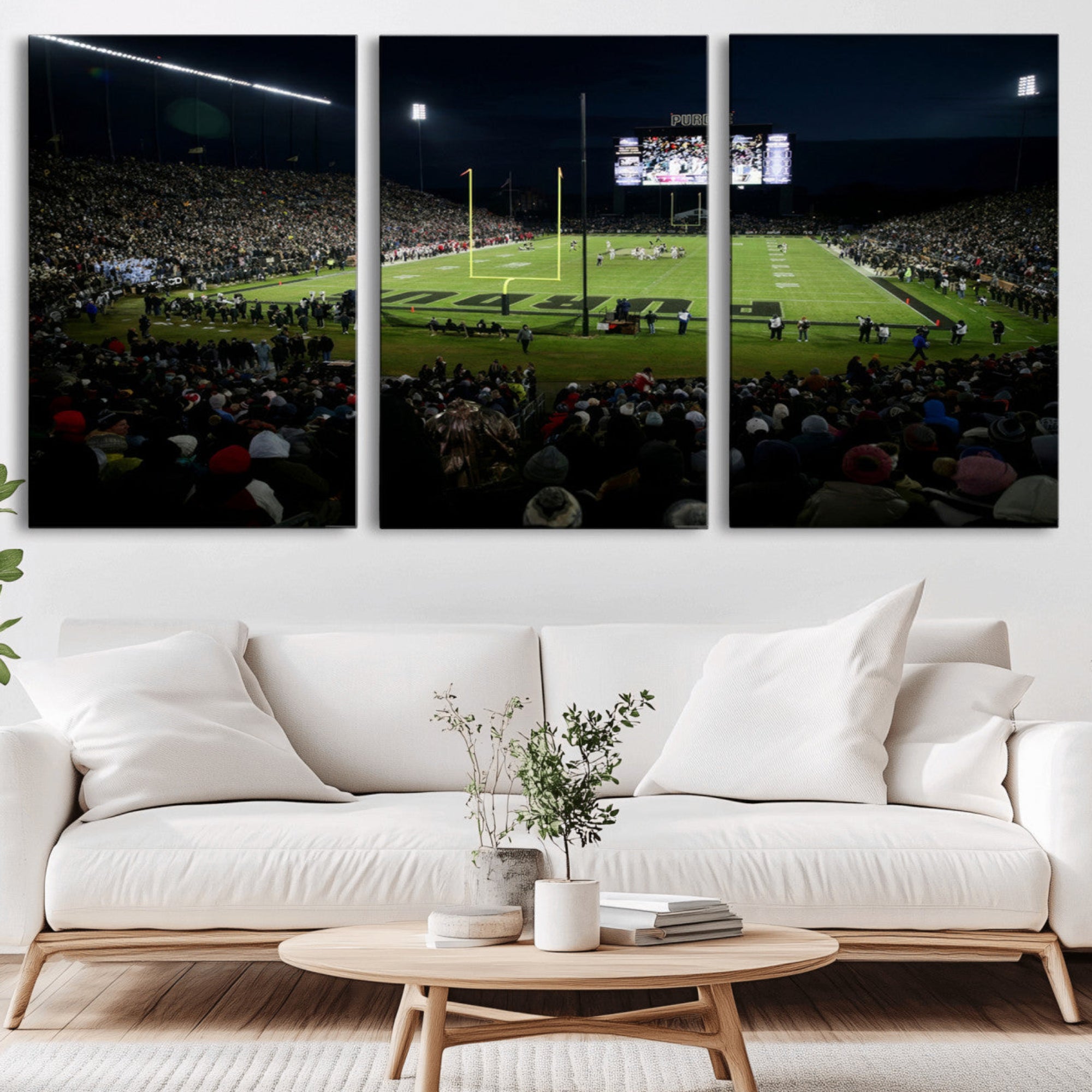 60140-MGV-CV-36X24-Purdue Boilermakers Football Team Print - West Lafayette Ross–Ade Stadium Wall Art Canvas Print