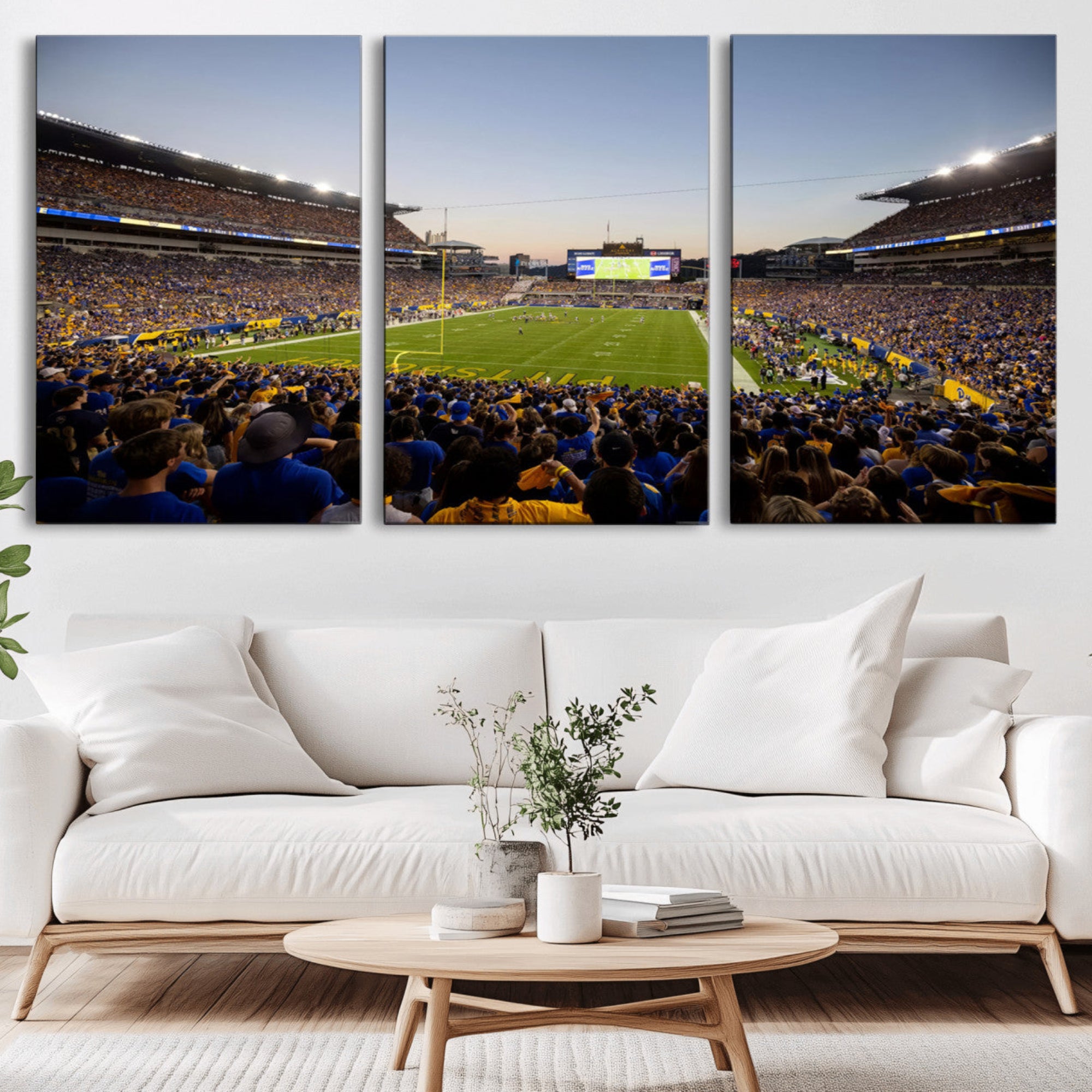 41853-MGV-CV-36X24-Pittsburgh Panthers Football Team Print - Pittsburgh Acrisure Stadium Wall Art Canvas Print