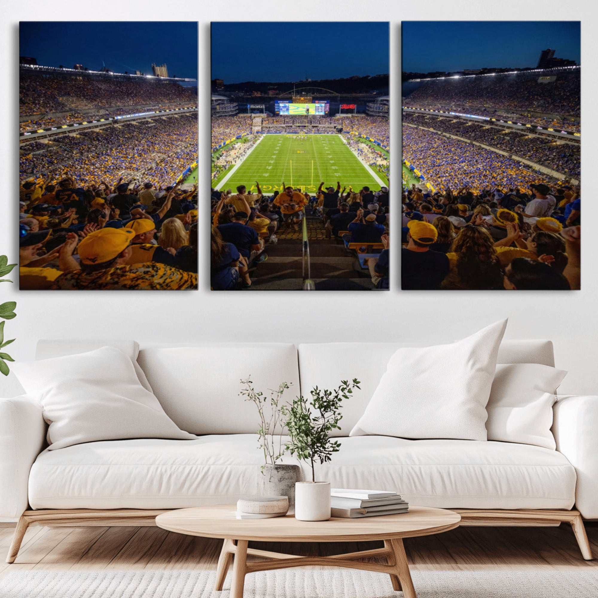 62297-MGV-CV-36X24-Pittsburgh Panthers Football Team Print - Pittsburgh Acrisure Stadium Wall Art Canvas Print