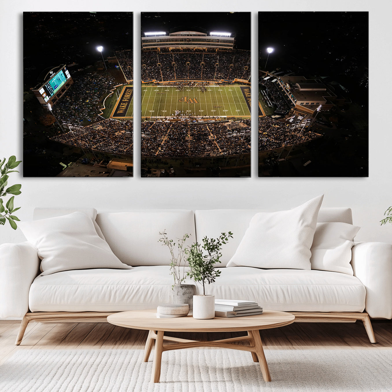 -Wake Forest University Demon Deacons Canvas Printi, Football Team Print - Winston-Salem Allegacy