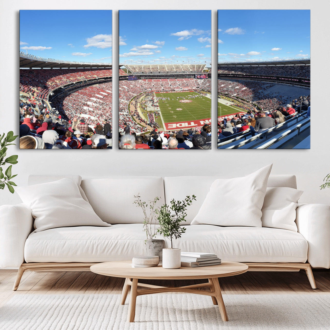 -University of Alabama Crimson Tide Print Wall Art - Tuscaloosa Bryant-Denny Stadium Wall Art Canvas