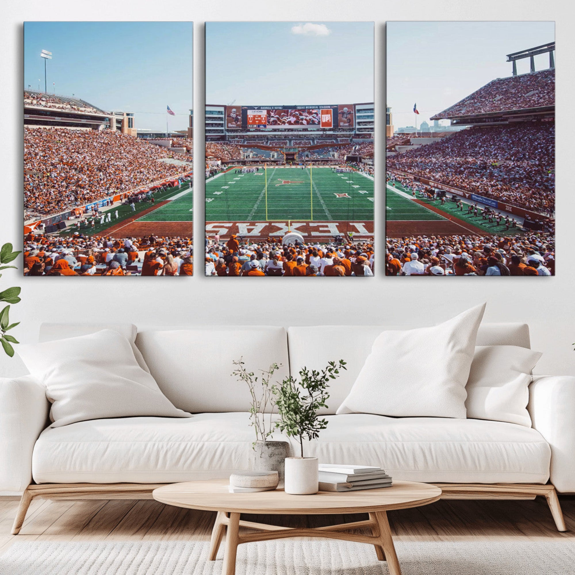14826-MGV-CV-36X24-Framed Texas Memorial Stadium Canvas, University of Texas Longhorns Football Team Print - Austin