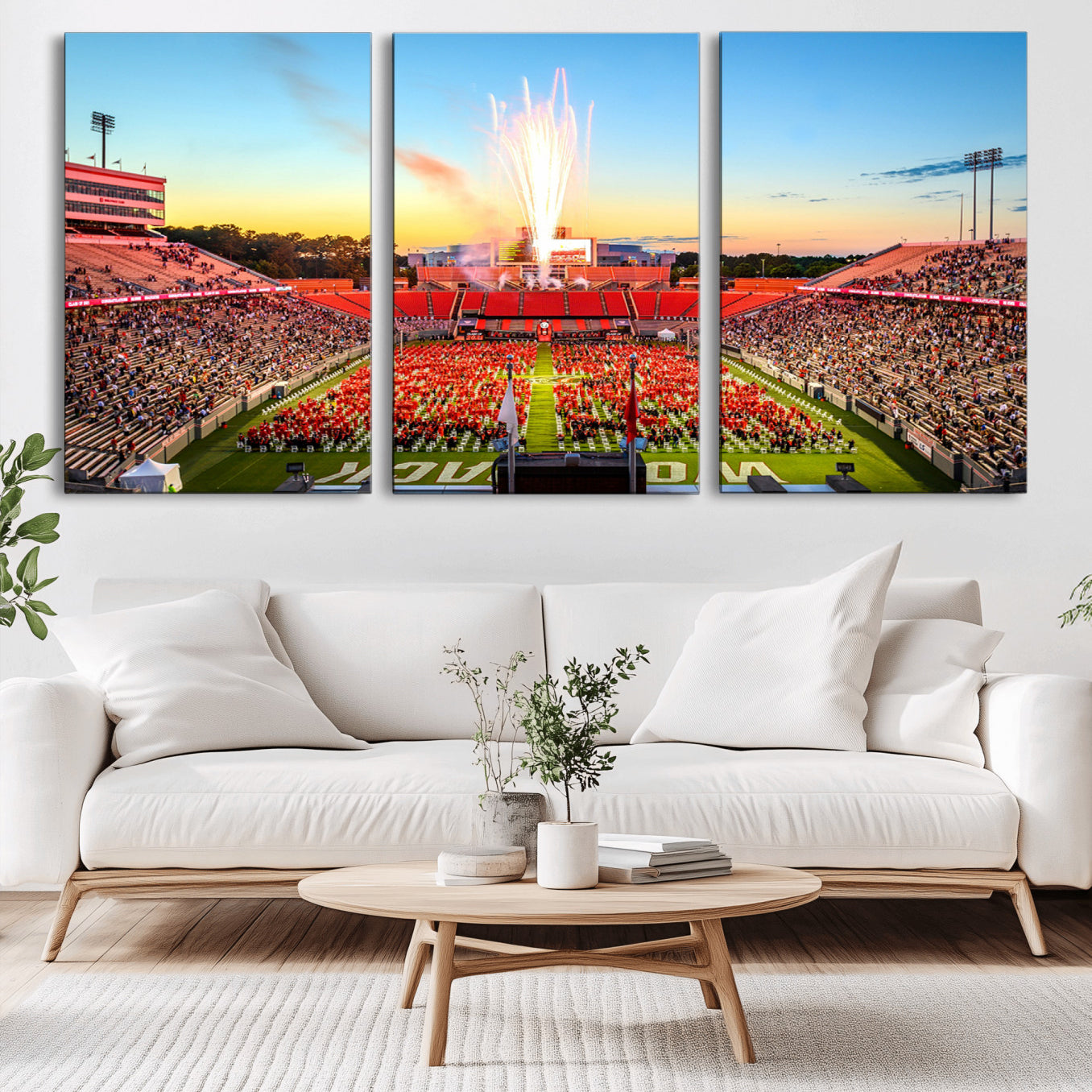 -North Carolina State University Canvas Print, North Carolina State University Wolfpack Football Team
