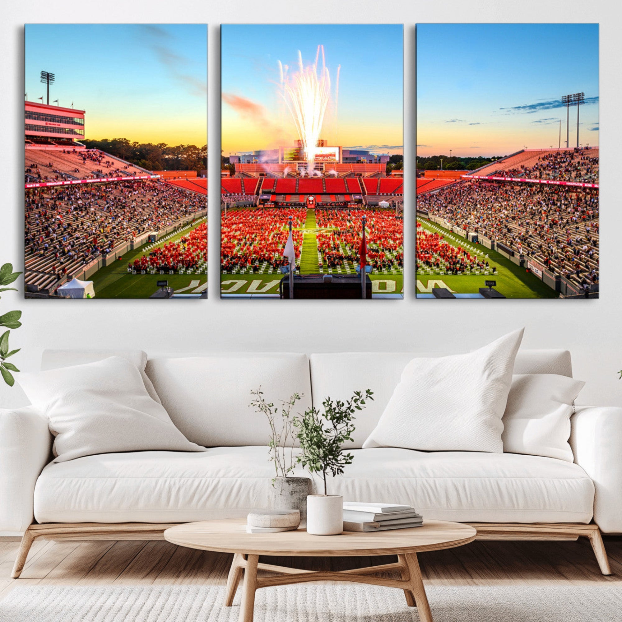 18017-MGV-CV-36X24-North Carolina State University Canvas Print, North Carolina State University Wolfpack Football Team