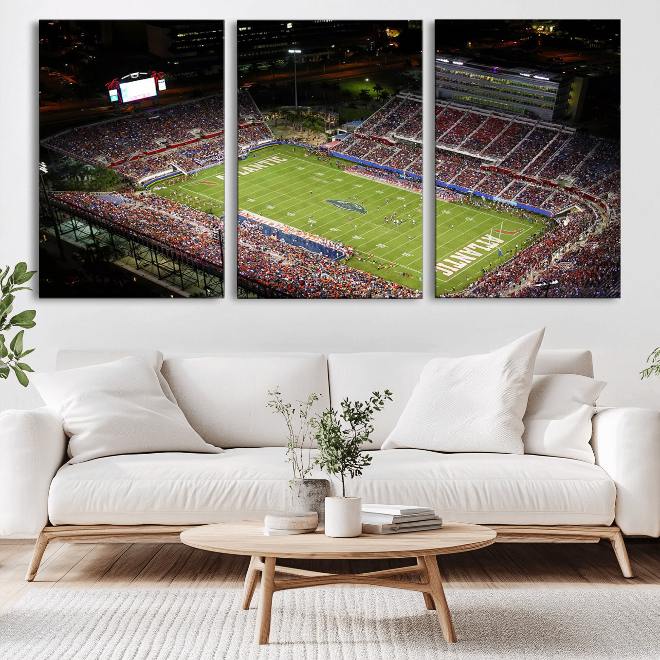 -Florida Atlantic University Owls Canvas Print, Football Team Print - Boca Raton FAU Stadium Wall Art
