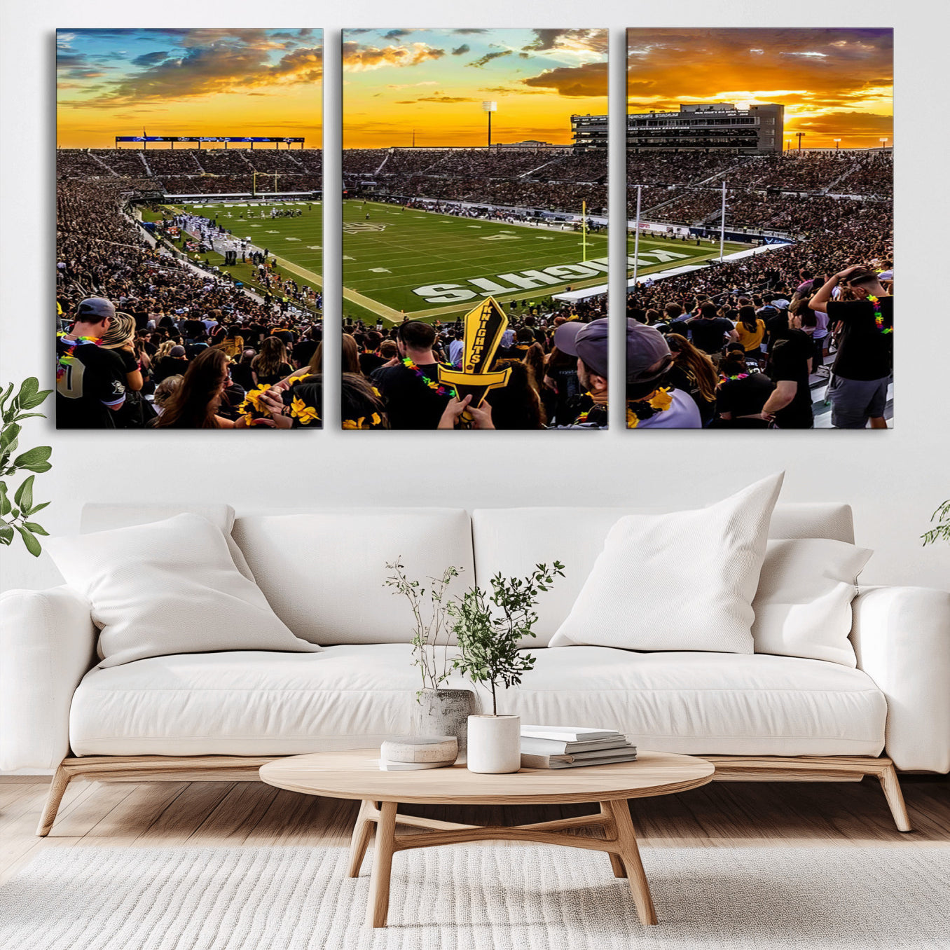 -UCF Knights Football Team Print - Orlando FBC Mortgage Stadium, UCF Knights Wall Art Canvas Print